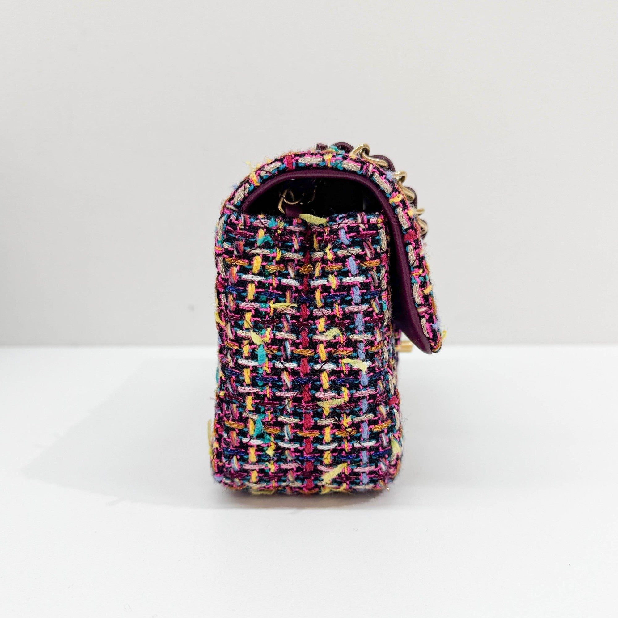Mini Classic Flap Multicolor Tweed Shoulder Bag