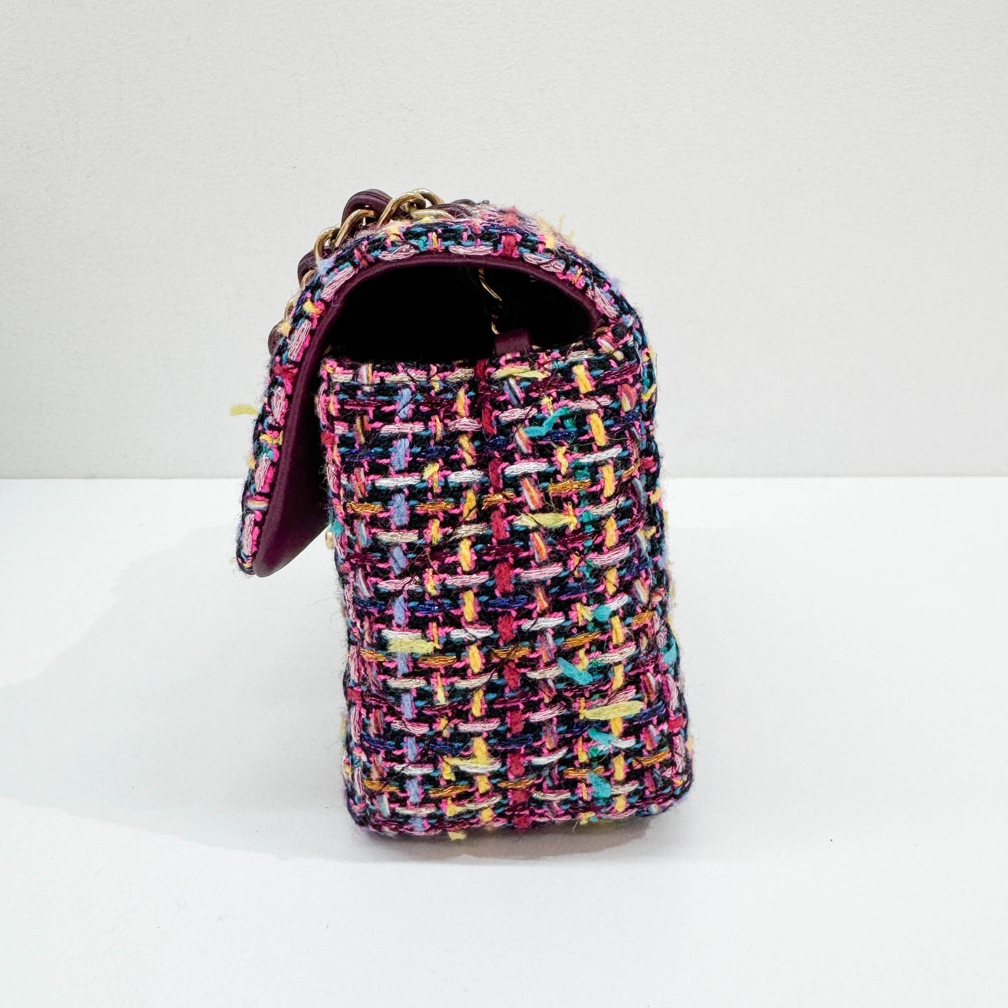Mini Classic Flap Multicolor Tweed Shoulder Bag