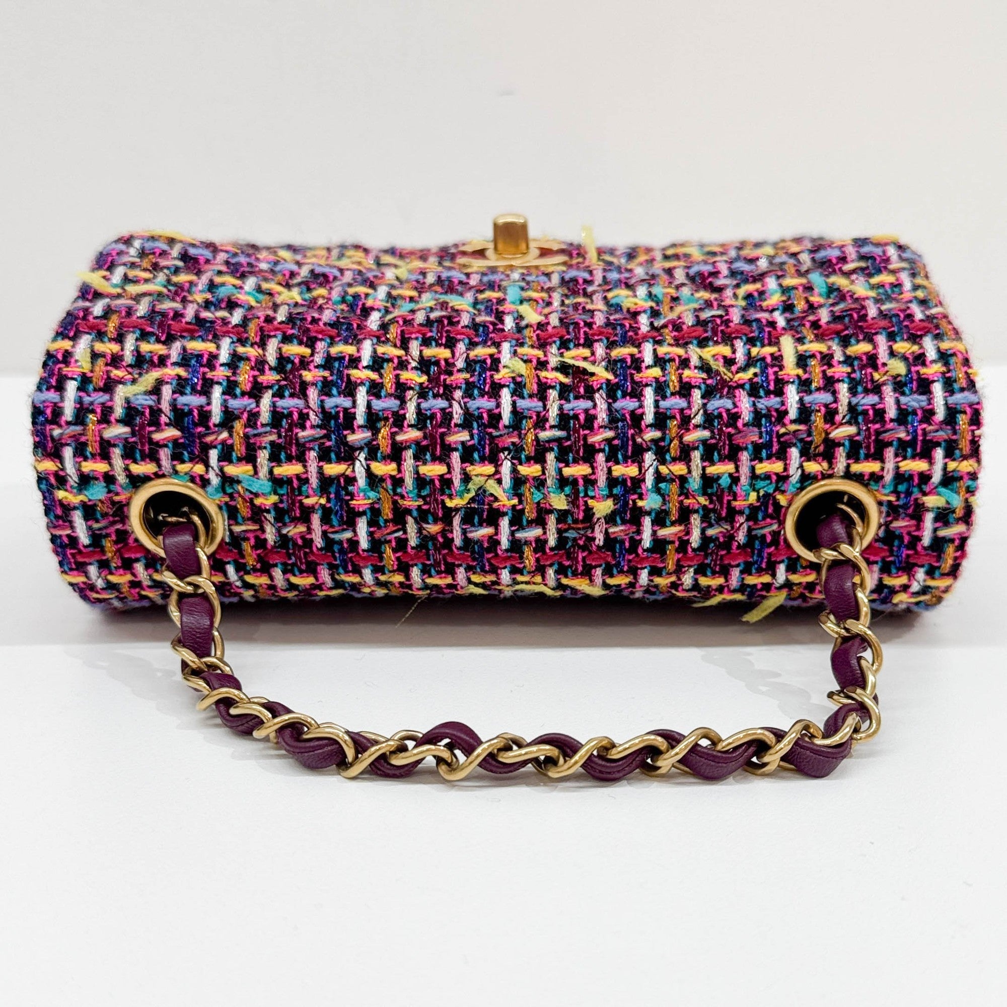 Mini Classic Flap Multicolor Tweed Shoulder Bag
