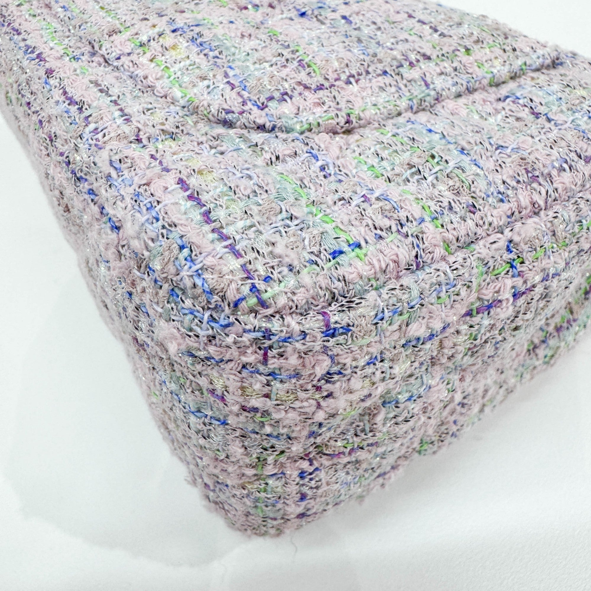 Mini Classic Flap Lavender Multicolor Tweed Shoulder Bag