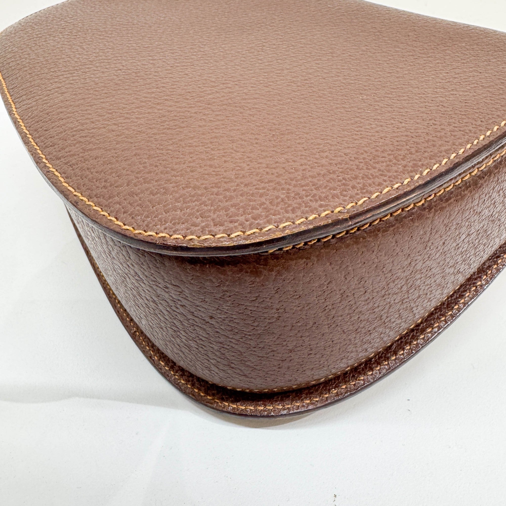 Bamboo Brown Leather Hand Bag