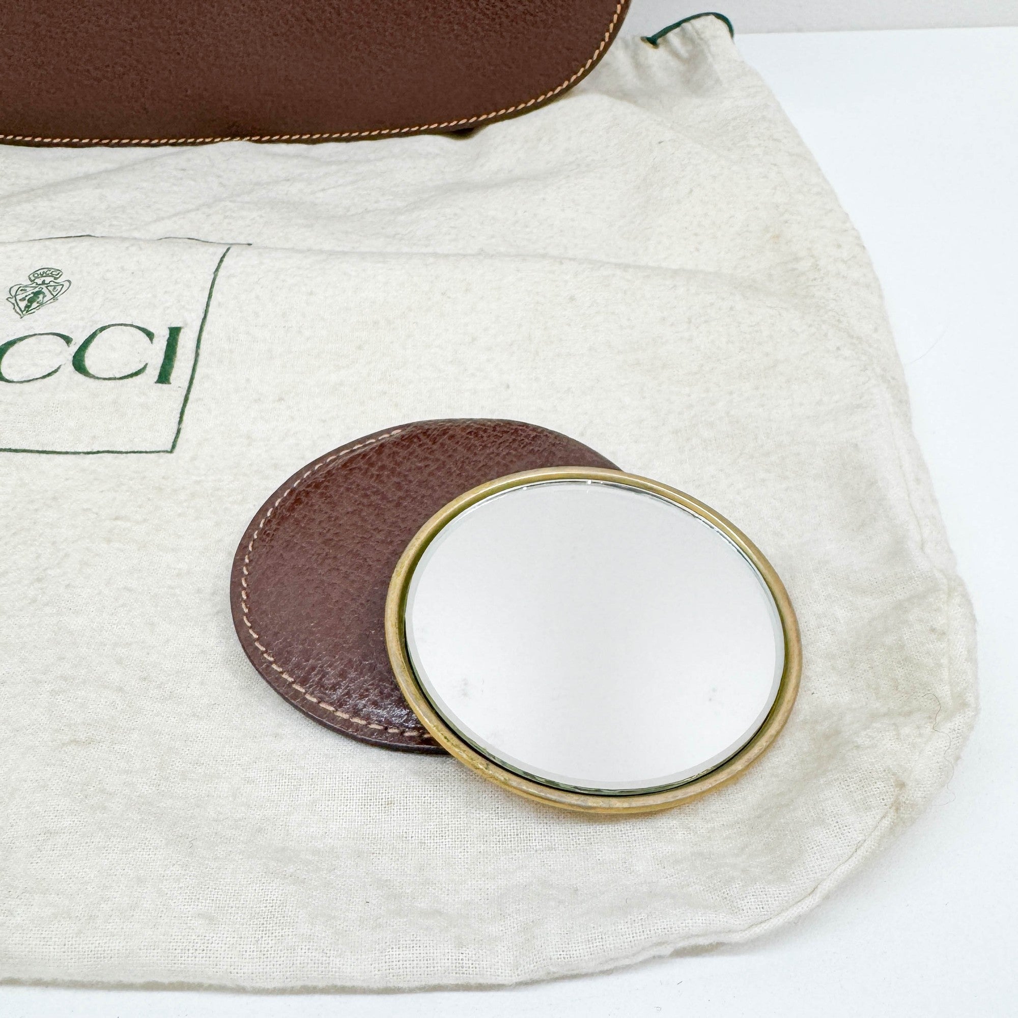 Bamboo Brown Leather Hand Bag