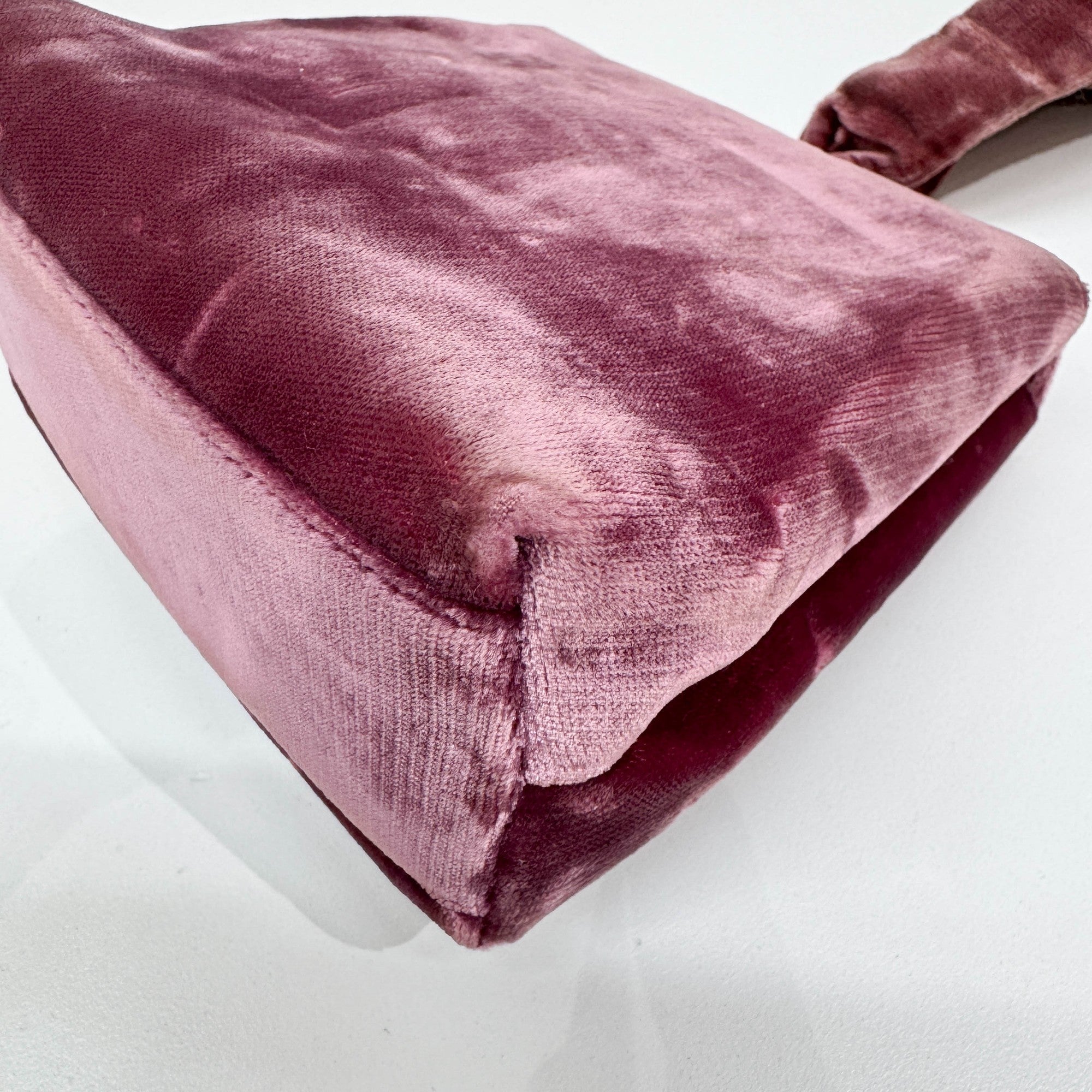 Mini Dusty Rose Velvet Hand Bag
