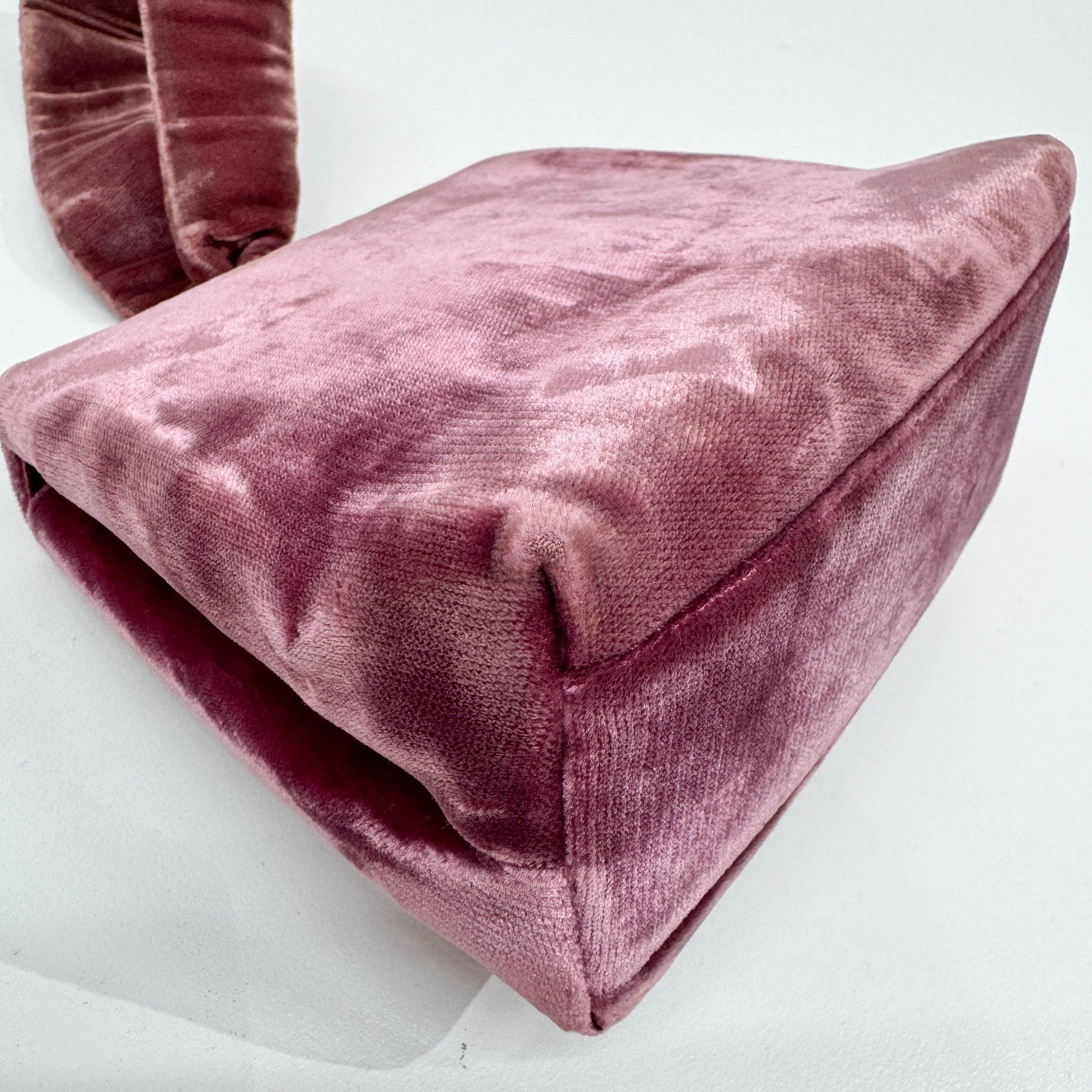 Mini Dusty Rose Velvet Hand Bag