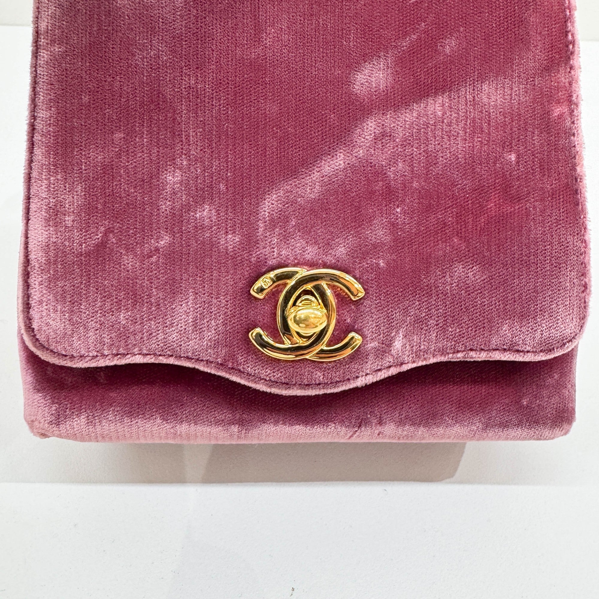 Mini Dusty Rose Velvet Hand Bag