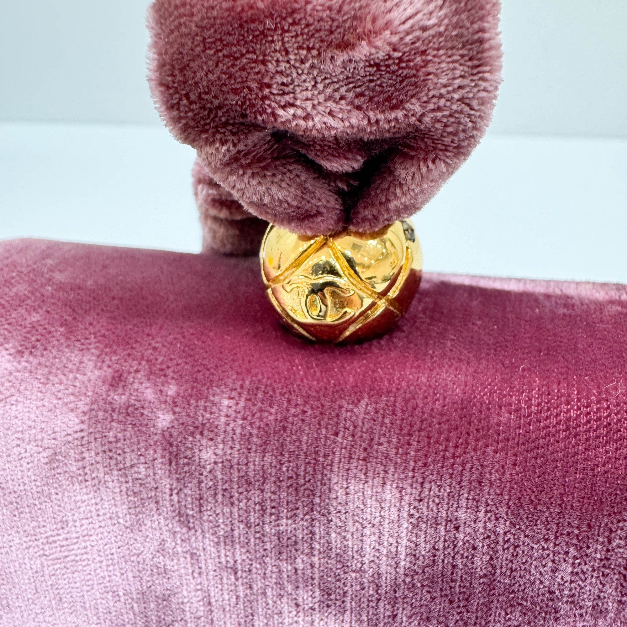 Mini Dusty Rose Velvet Hand Bag