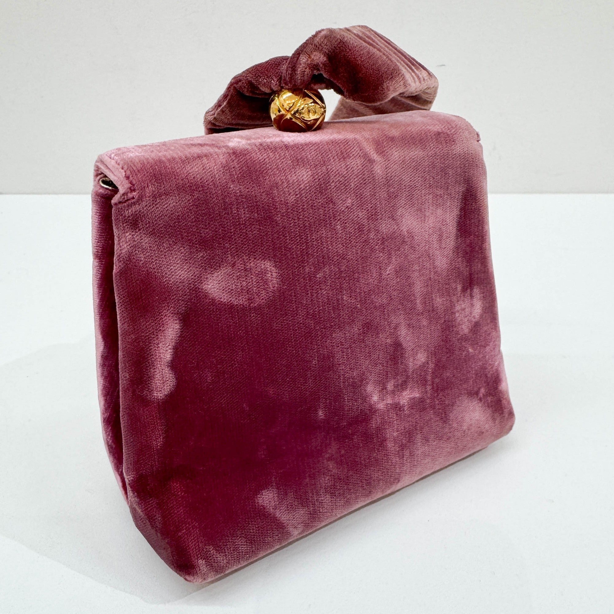 Mini Dusty Rose Velvet Hand Bag