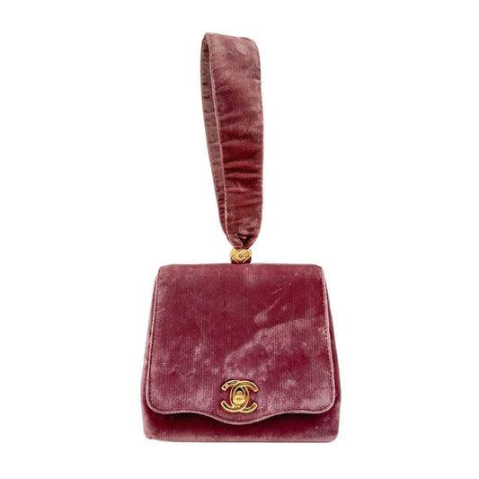 Mini Dusty Rose Velvet Hand Bag