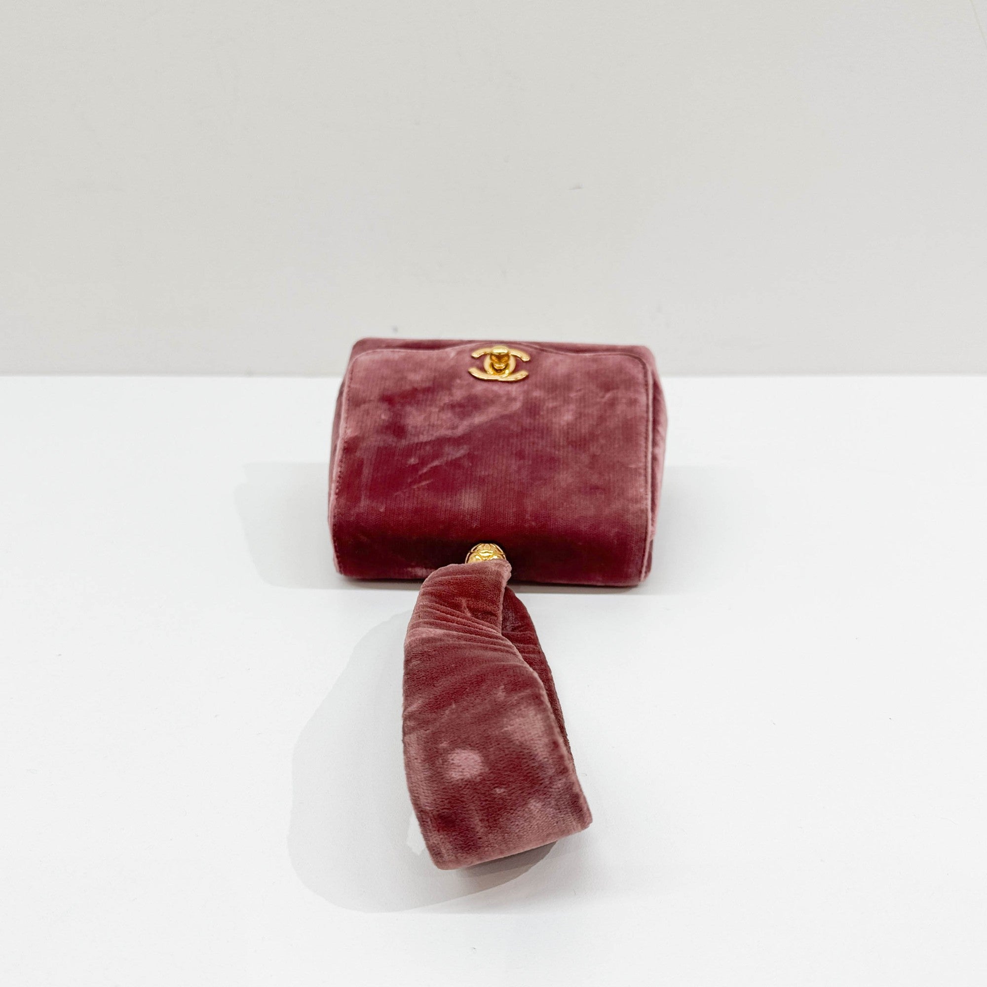 Mini Dusty Rose Velvet Hand Bag