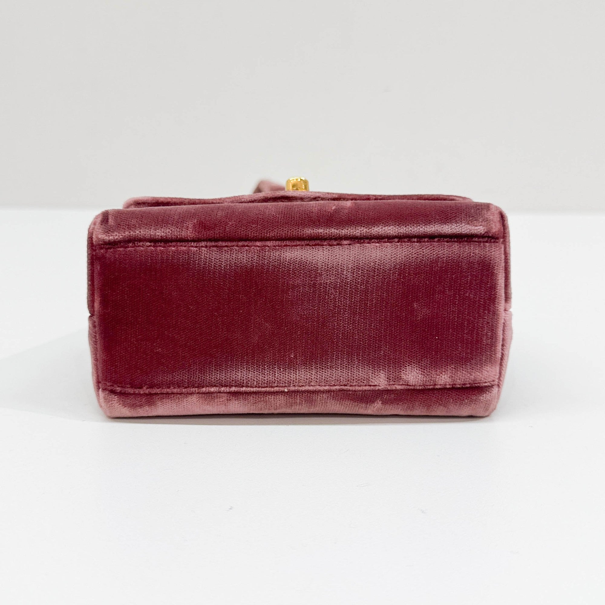 Mini Dusty Rose Velvet Hand Bag