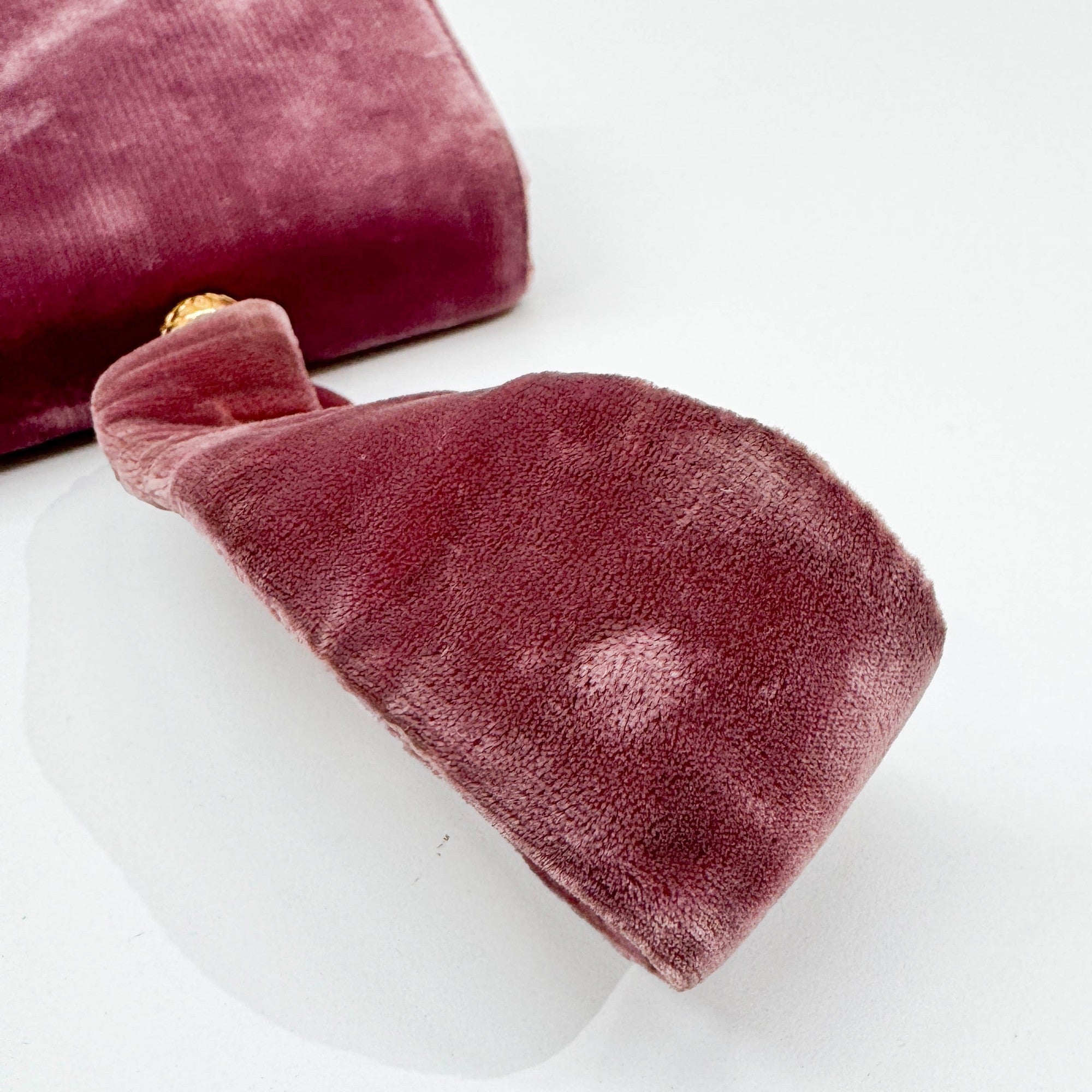 Mini Dusty Rose Velvet Hand Bag