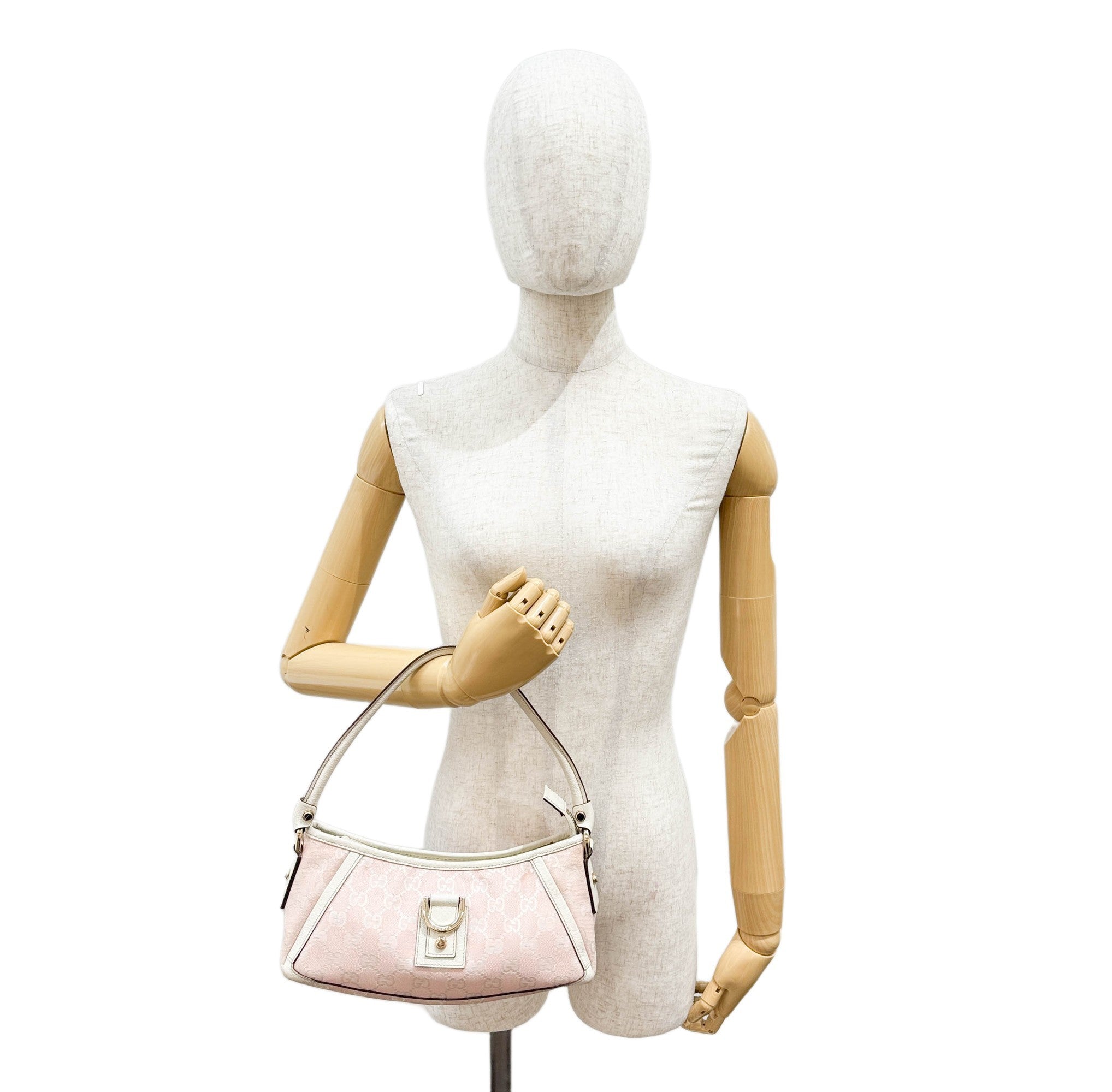 Abbey Pink GG Canvas Shoulder Bag