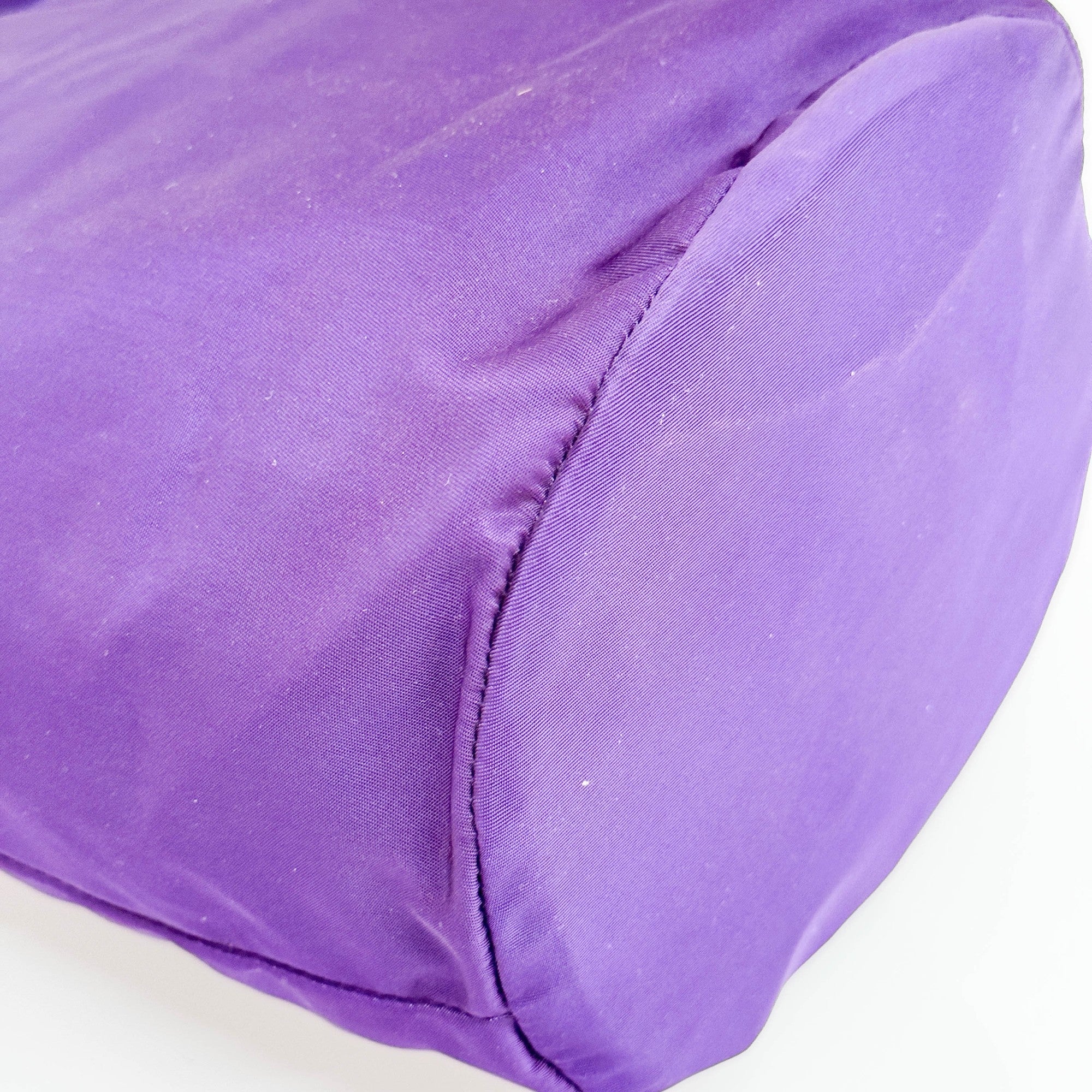 Violet Nylon Bucket Shoulder Bag