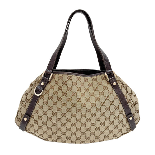 Abbey Brown GG Canvas Shoulder Bag