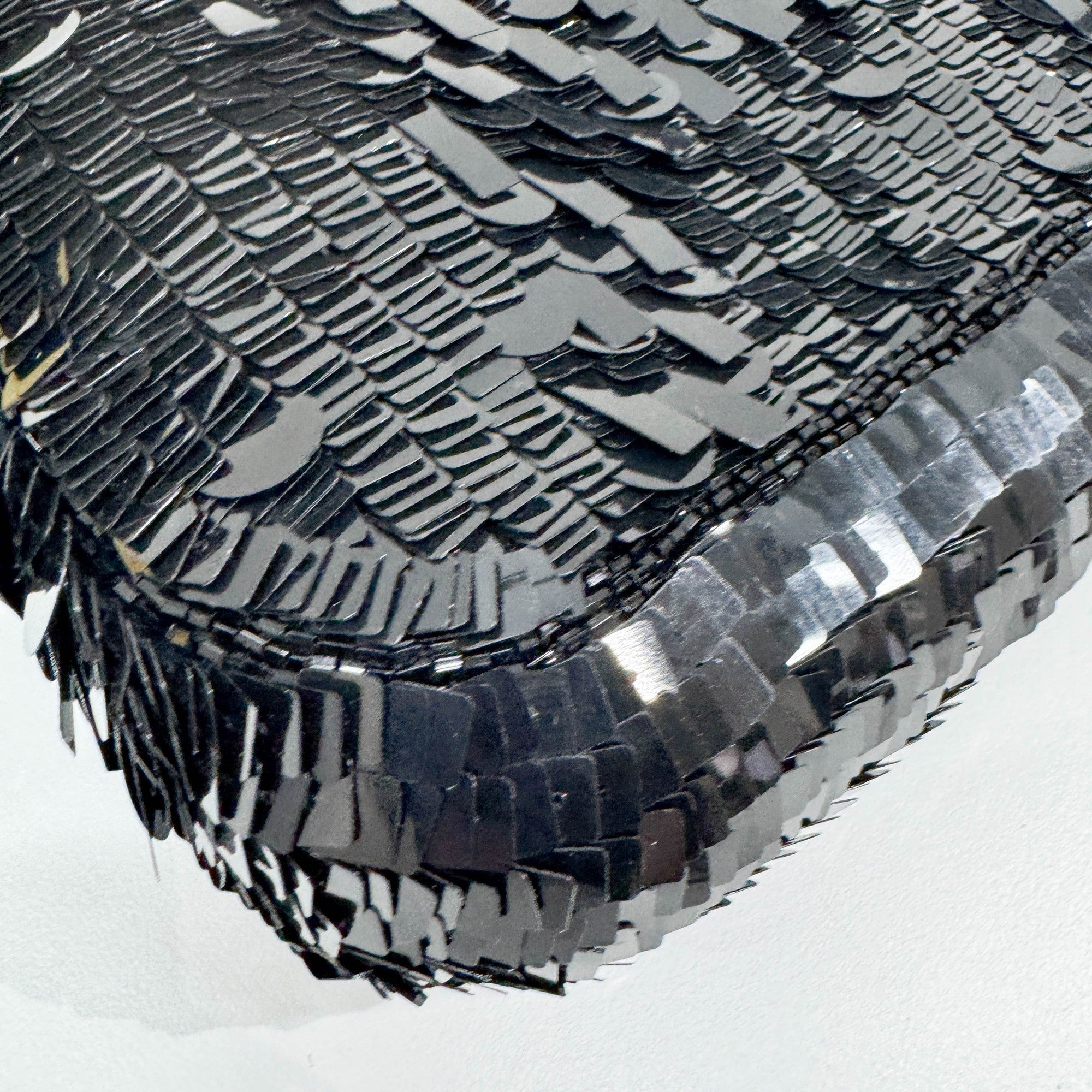 Baguette Black Sequin Shoulder Bag