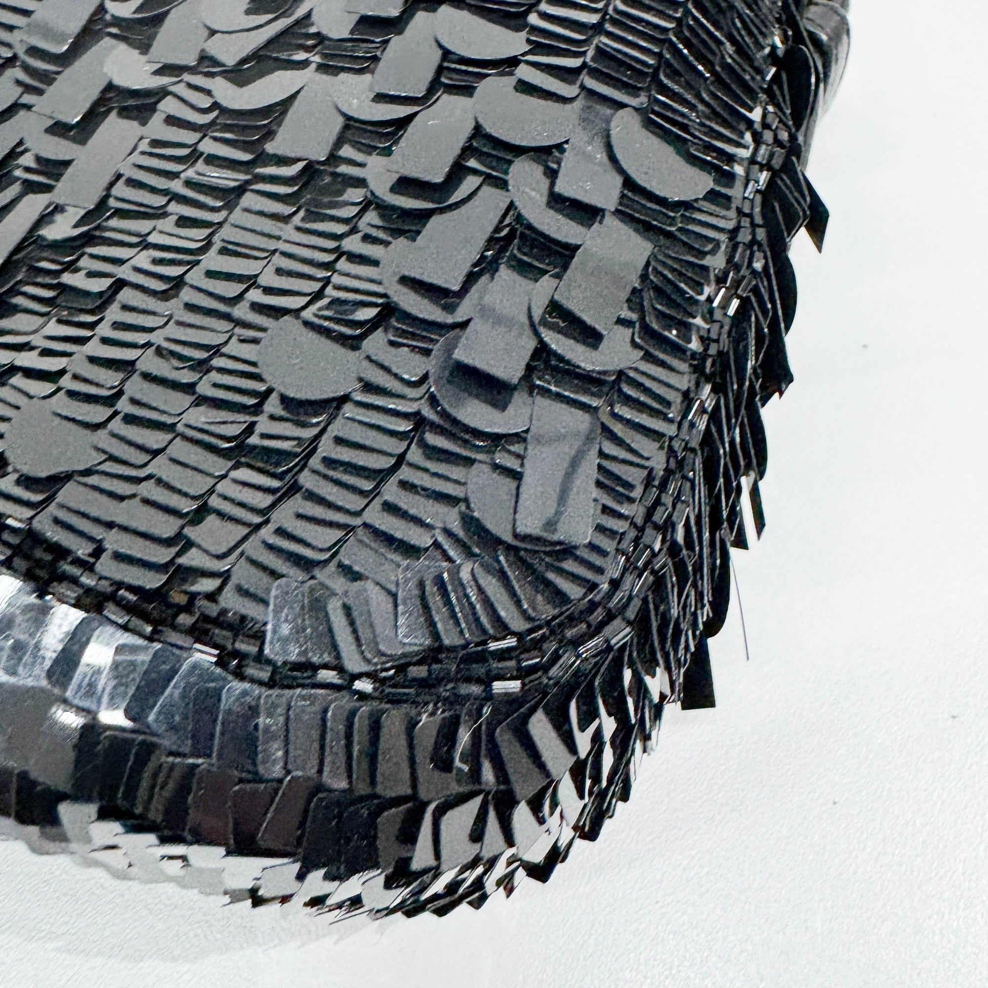 Baguette Black Sequin Shoulder Bag