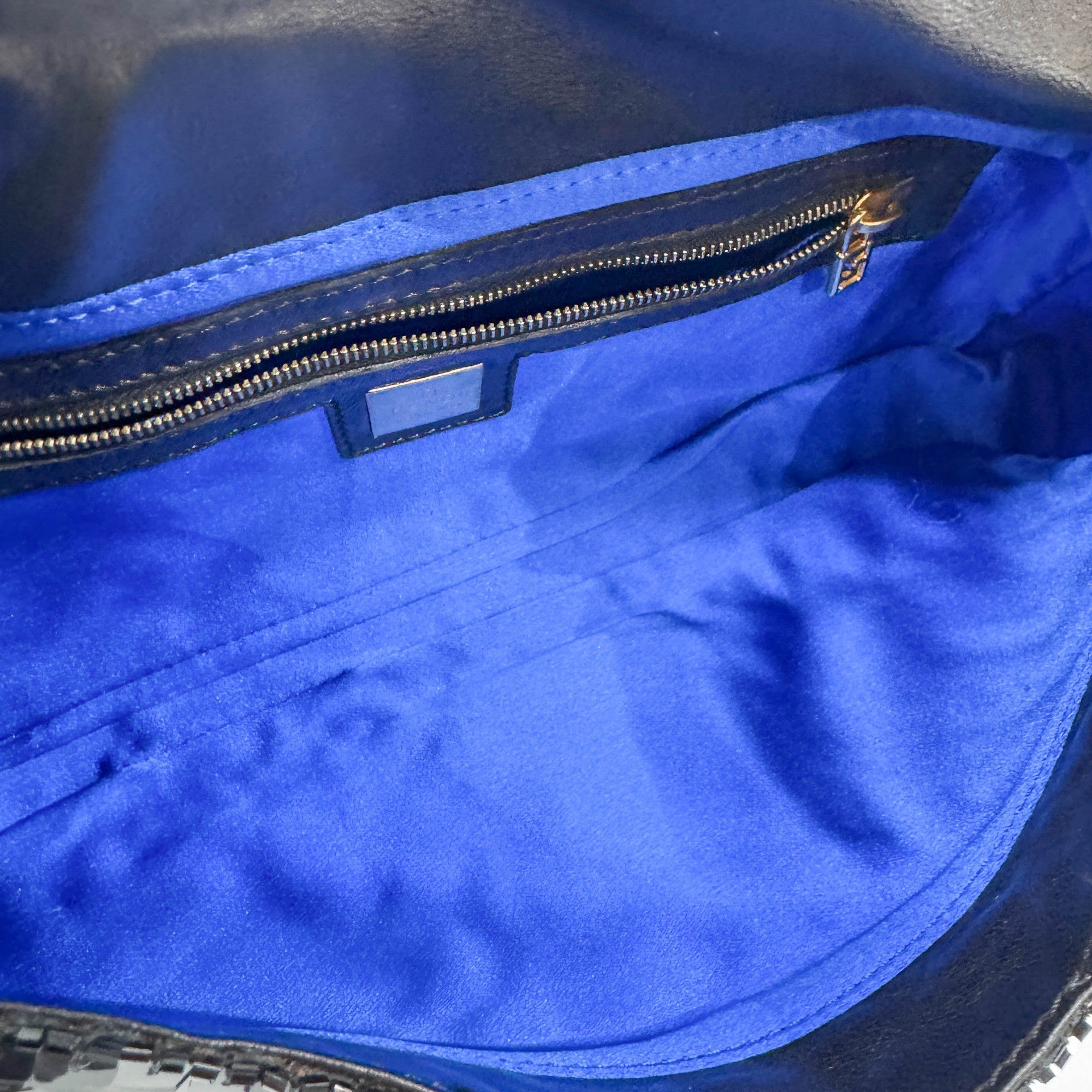 Baguette Black Sequin Shoulder Bag