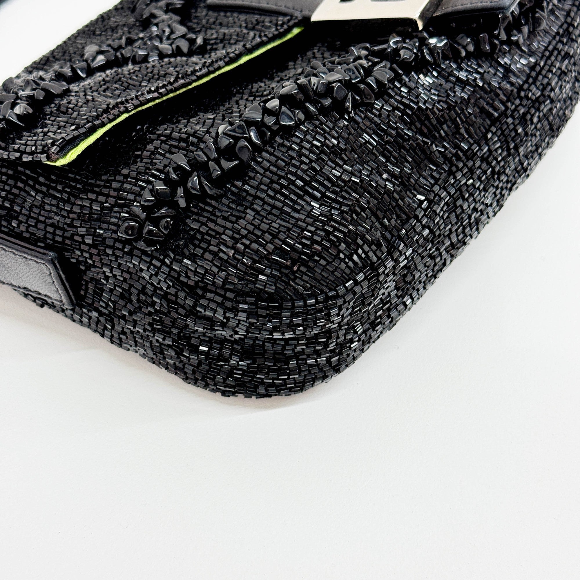 Baguette Black Beads Shoulder Bag