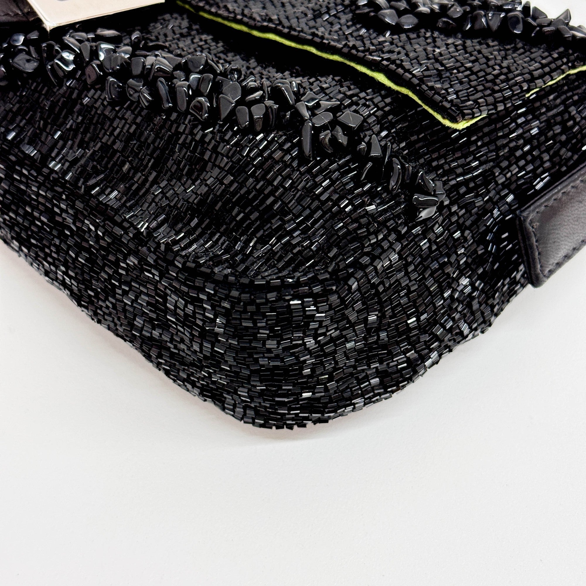 Baguette Black Beads Shoulder Bag