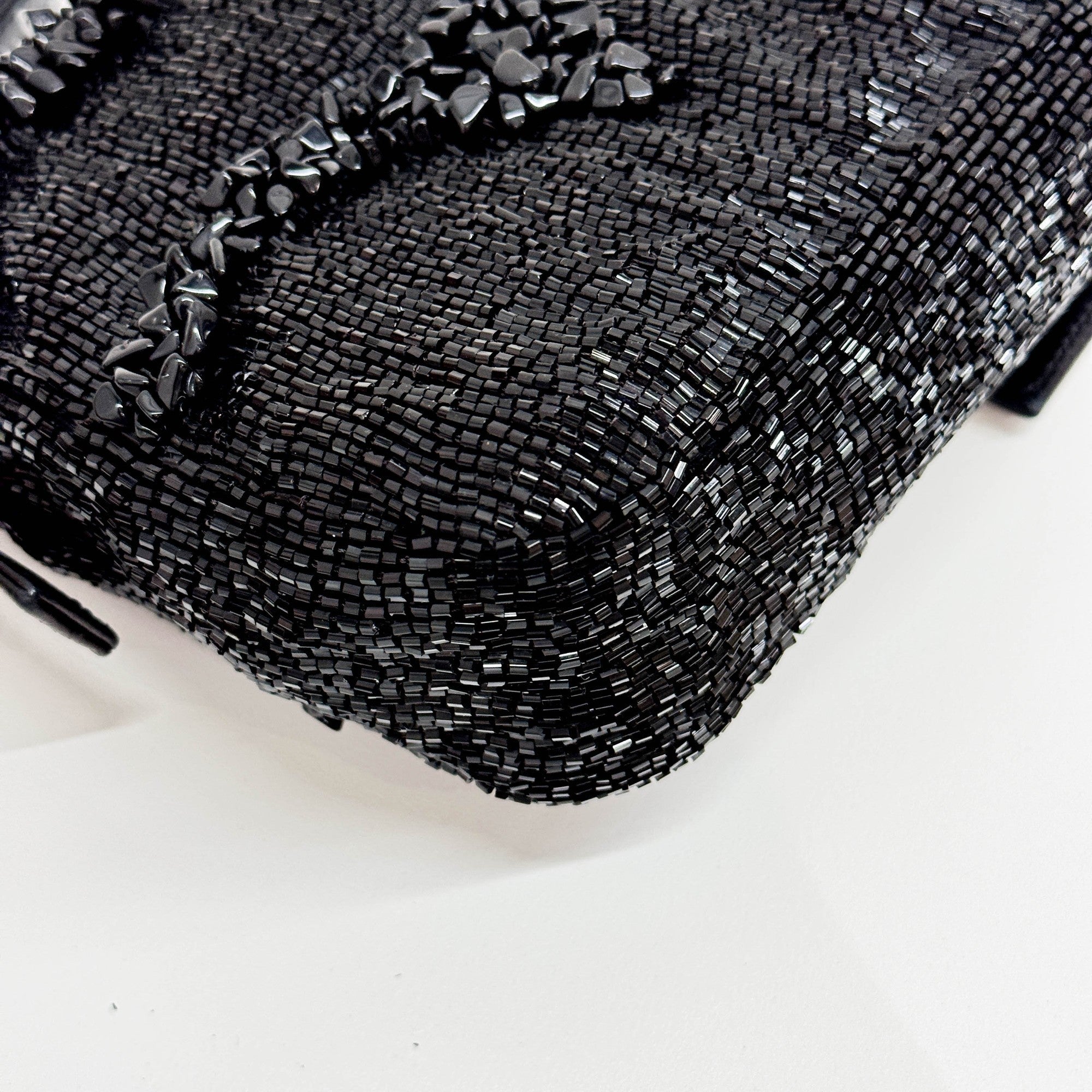 Baguette Black Beads Shoulder Bag