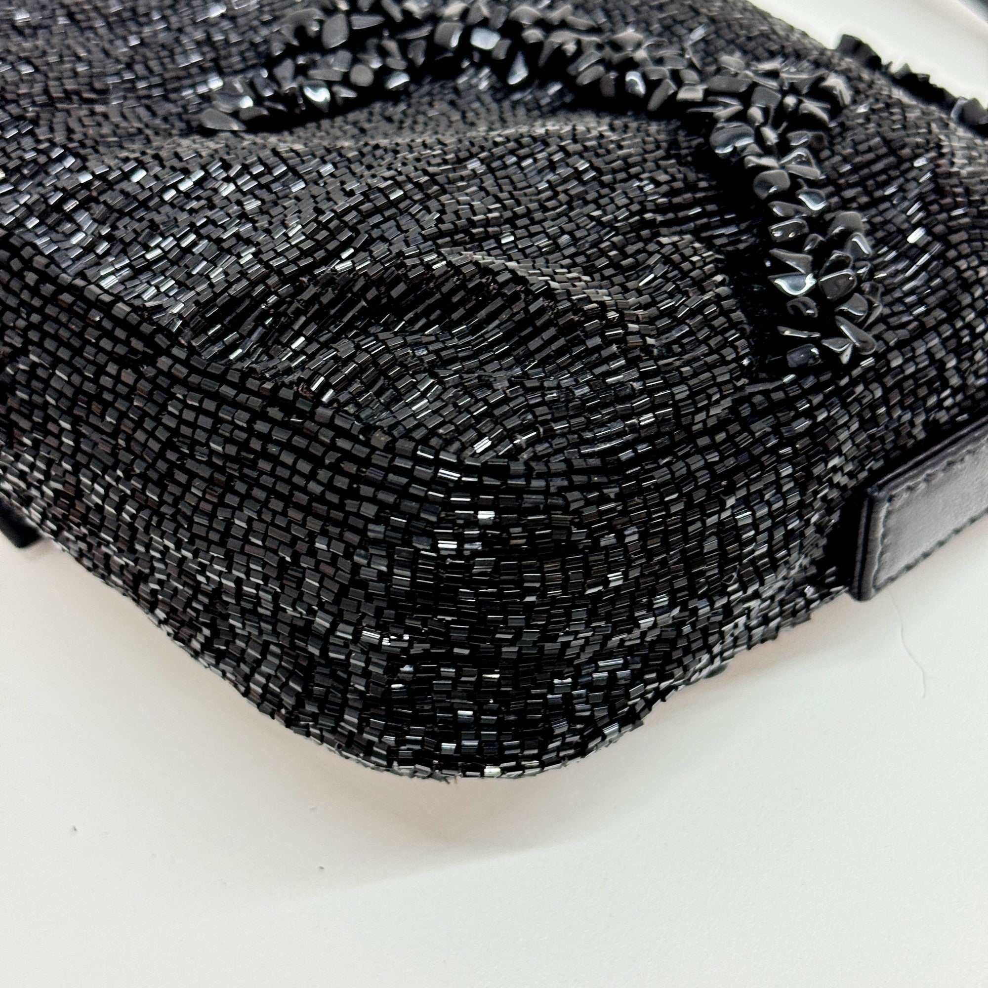 Baguette Black Beads Shoulder Bag