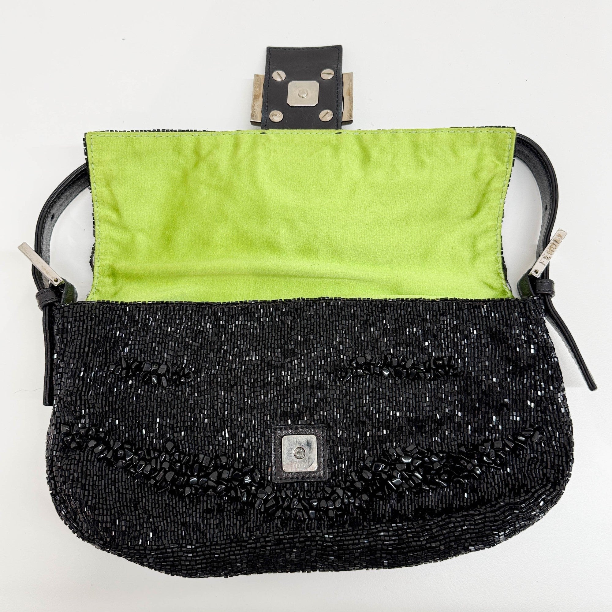 Baguette Black Beads Shoulder Bag