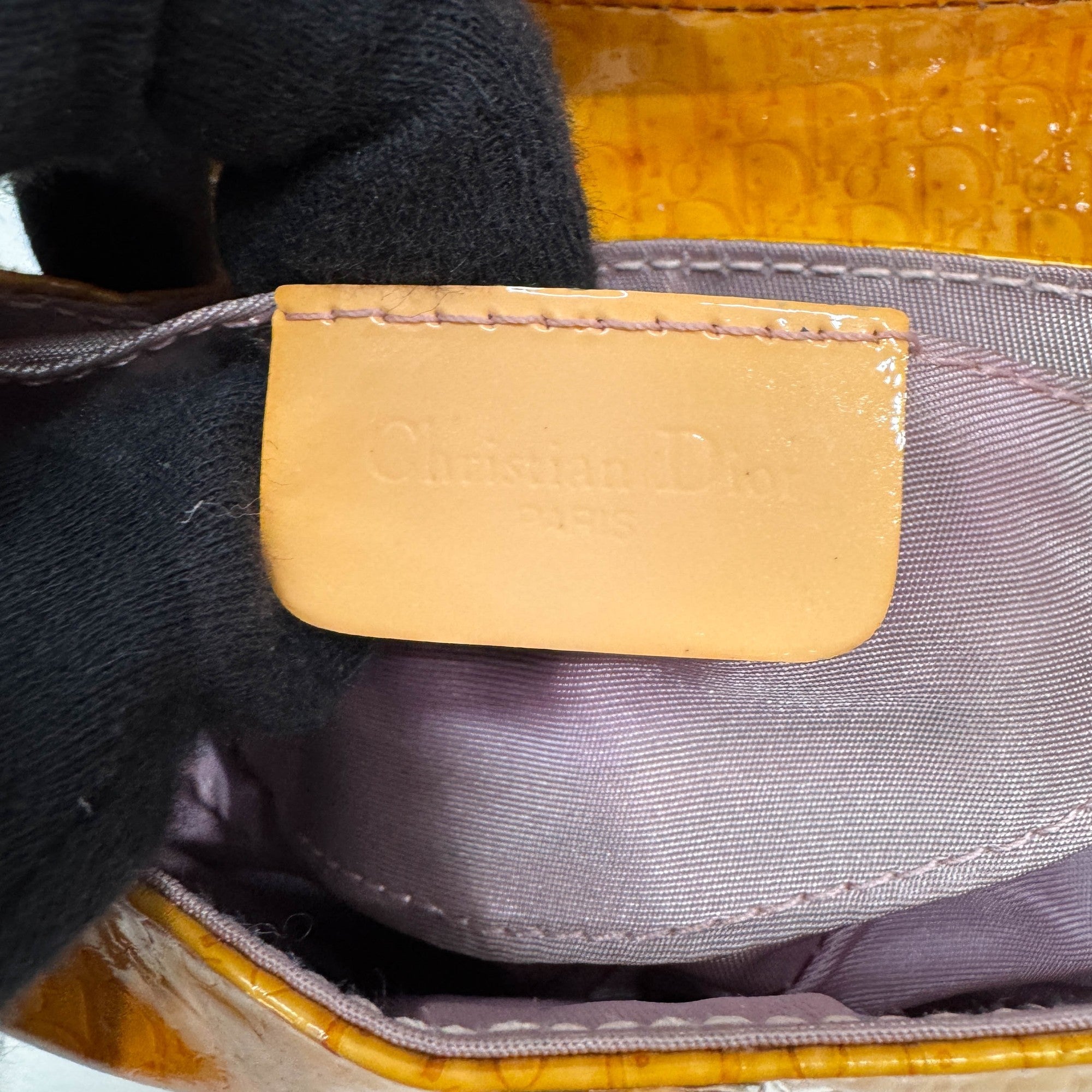 Nano Saddle Orange Trotter Leather Clutch Bag