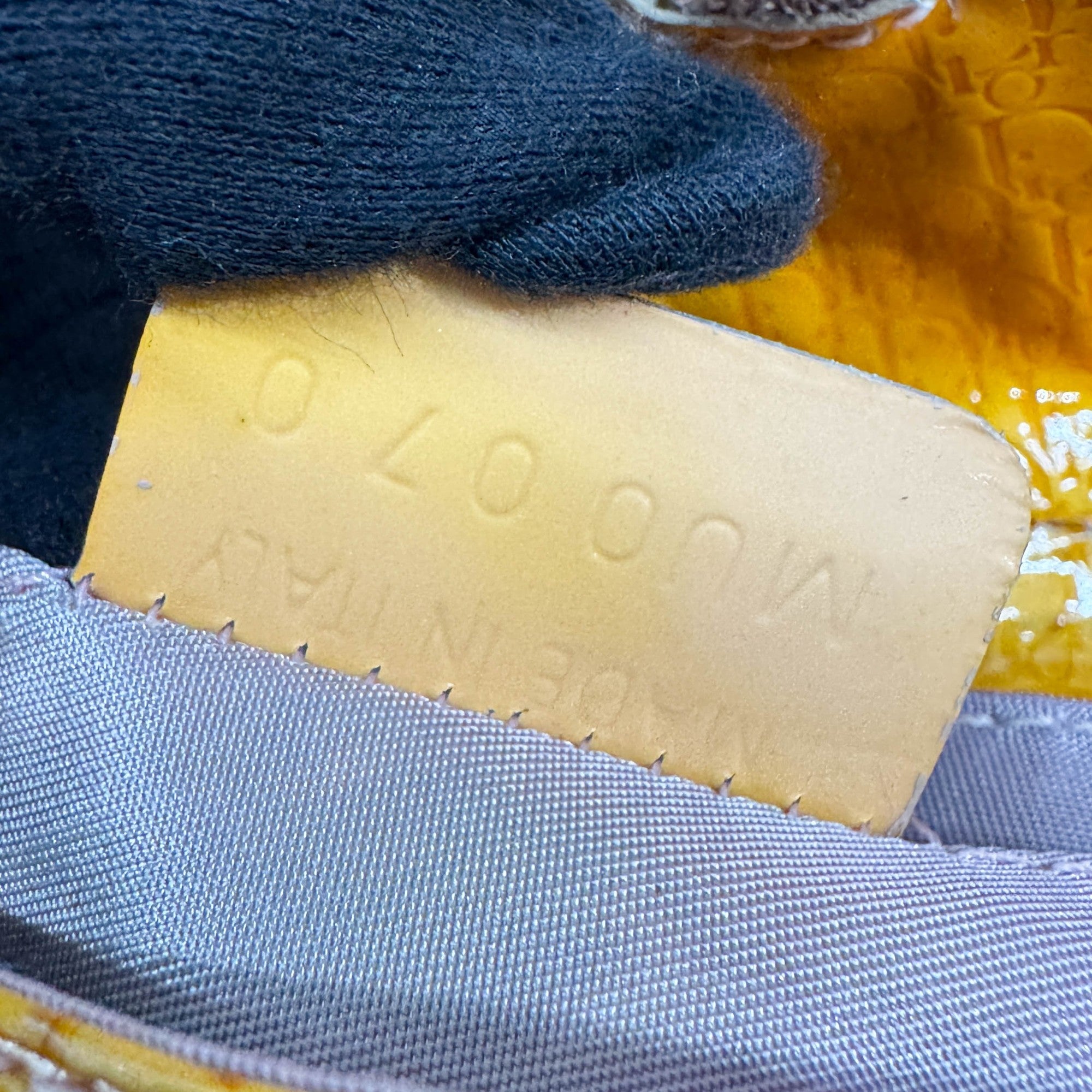 Nano Saddle Orange Trotter Leather Clutch Bag