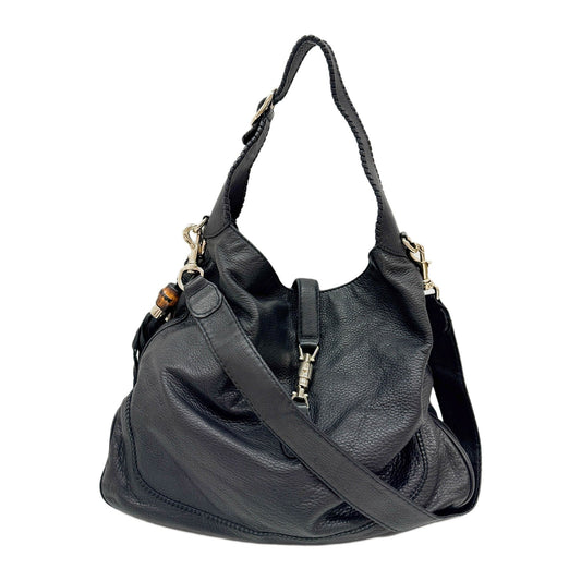 New Jackie Black Leather Two Way Bag