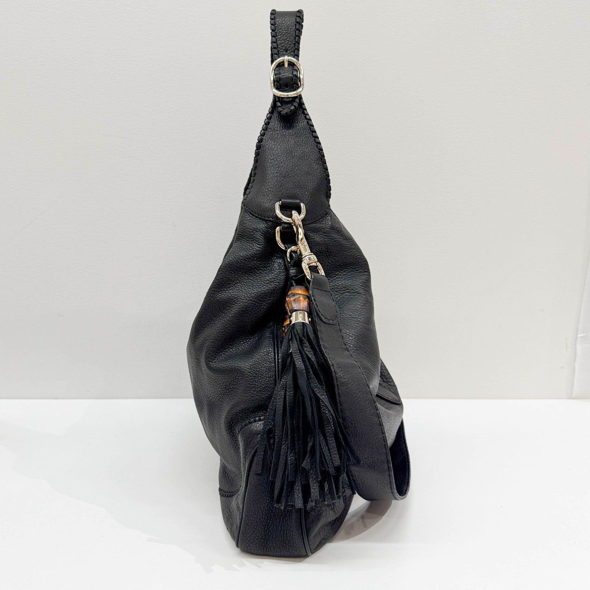 New Jackie Black Leather Two Way Bag