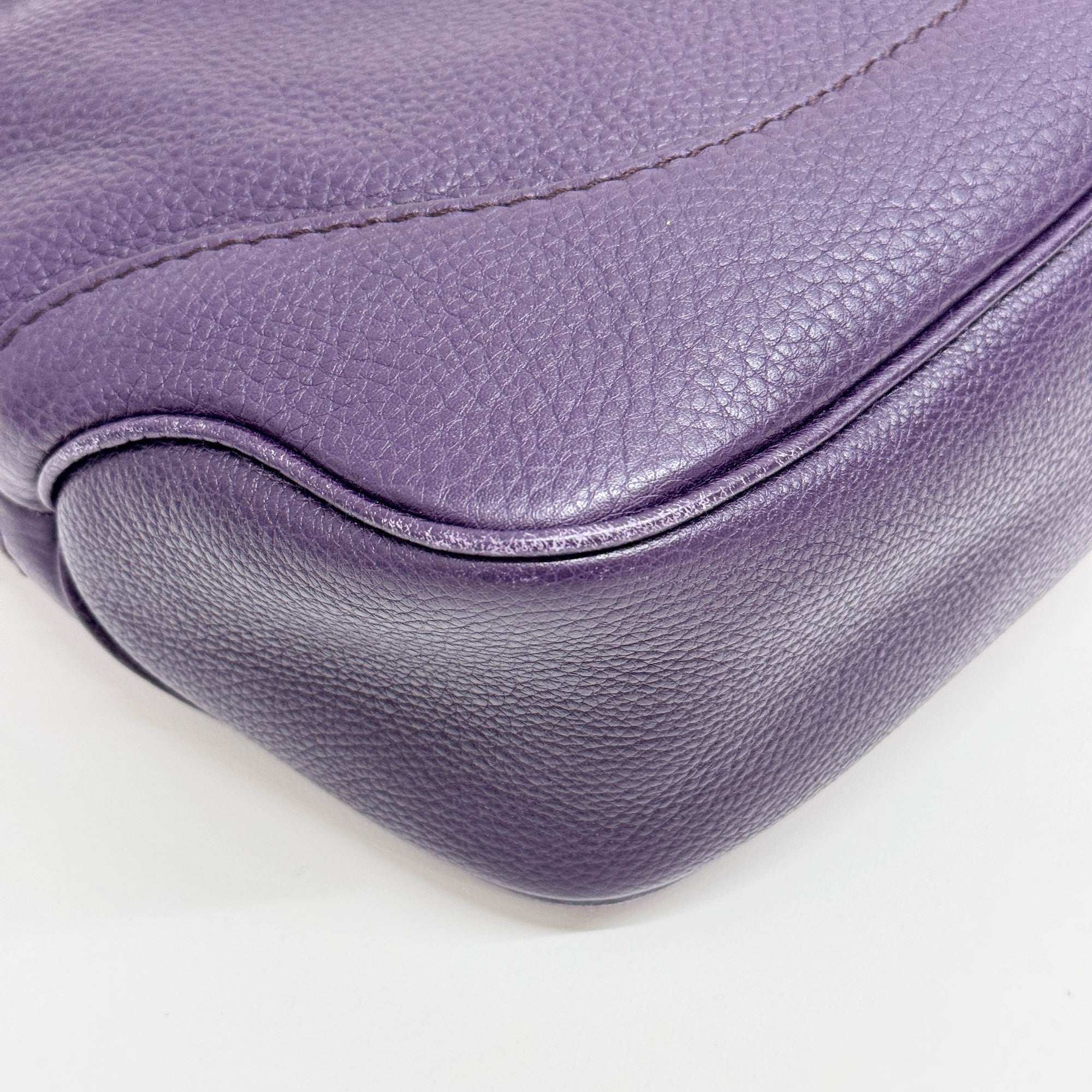 Jackie Purple Leather Two Way Bag