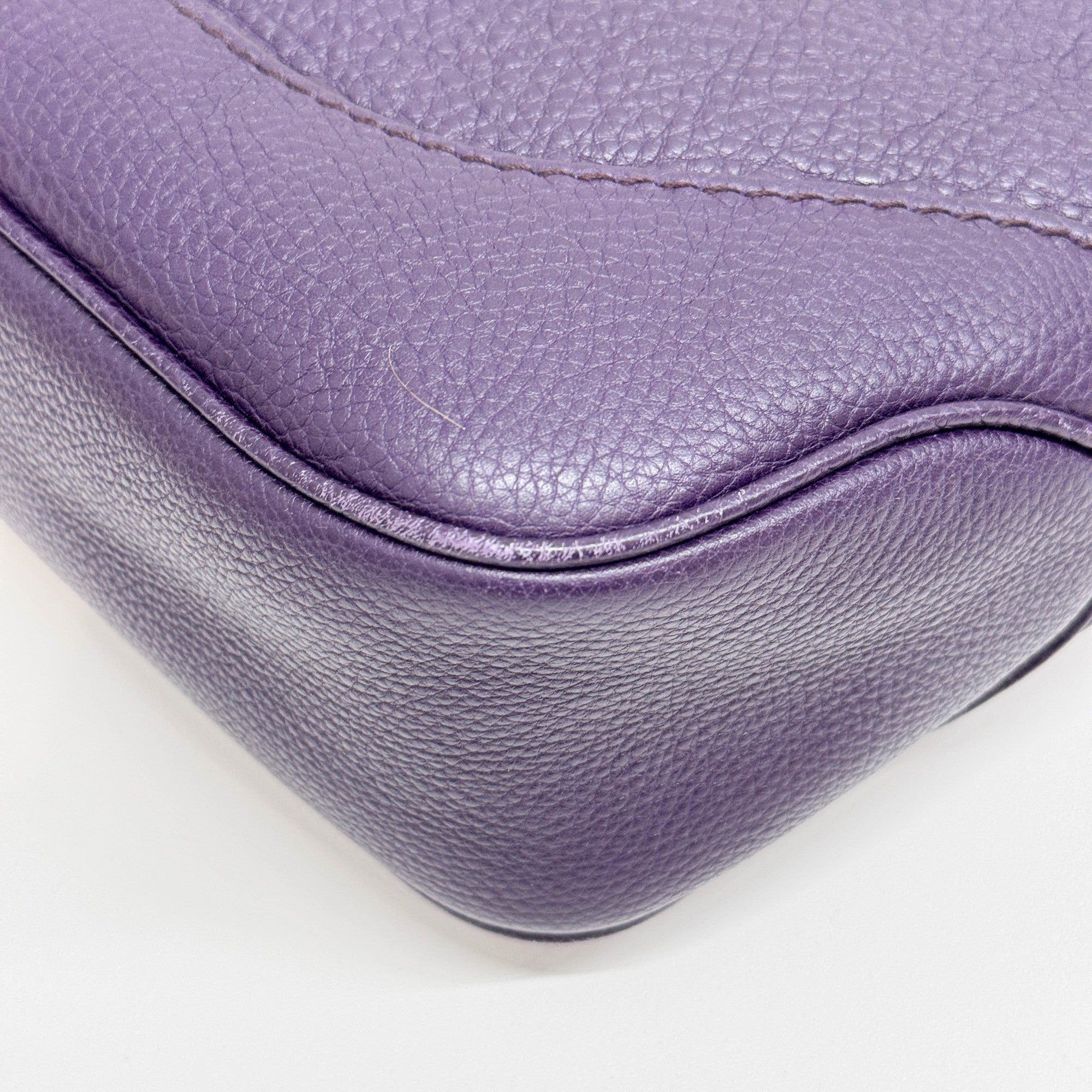Jackie Purple Leather Two Way Bag