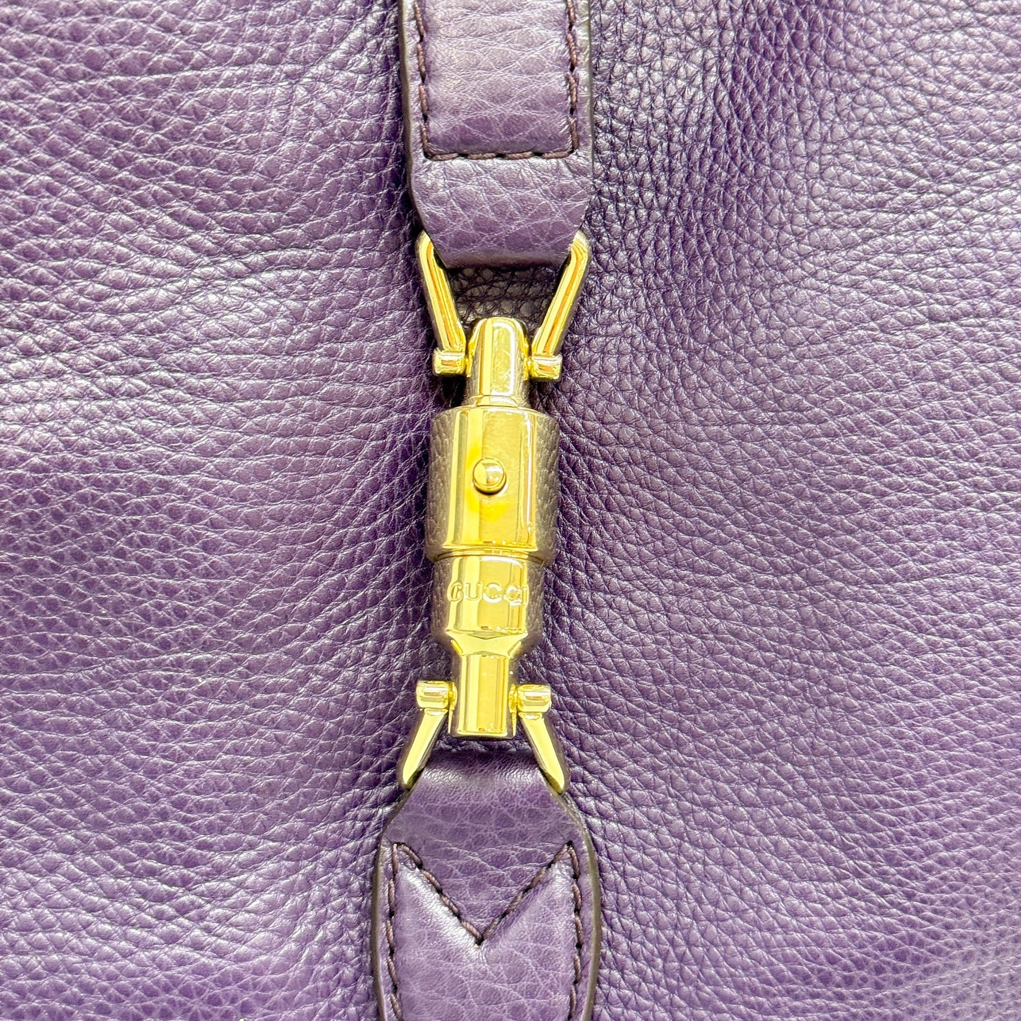 Jackie Purple Leather Two Way Bag