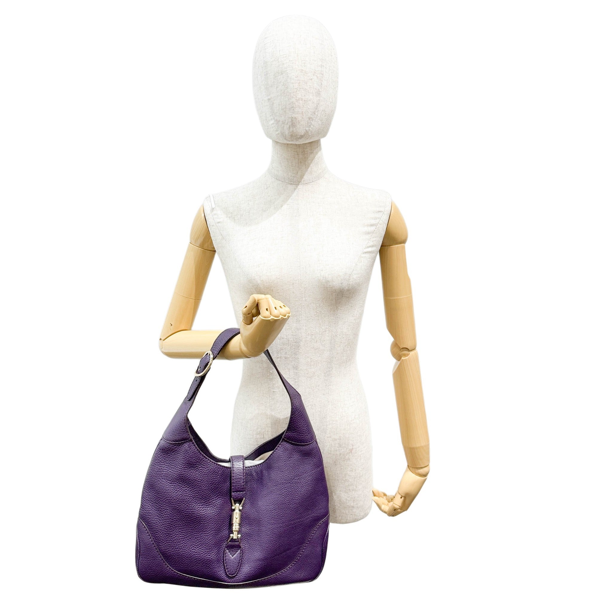 Jackie Purple Leather Two Way Bag