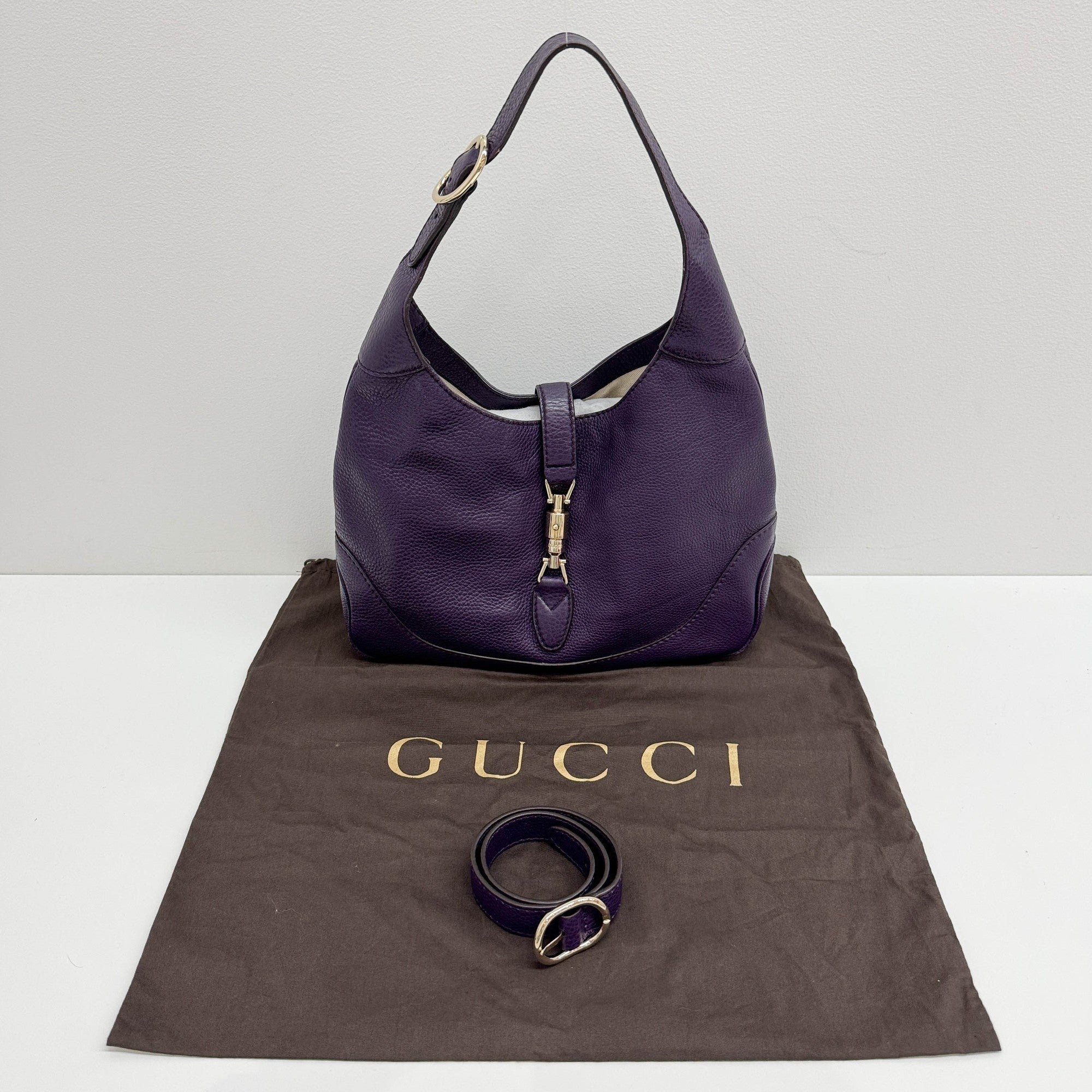 Jackie Purple Leather Two Way Bag