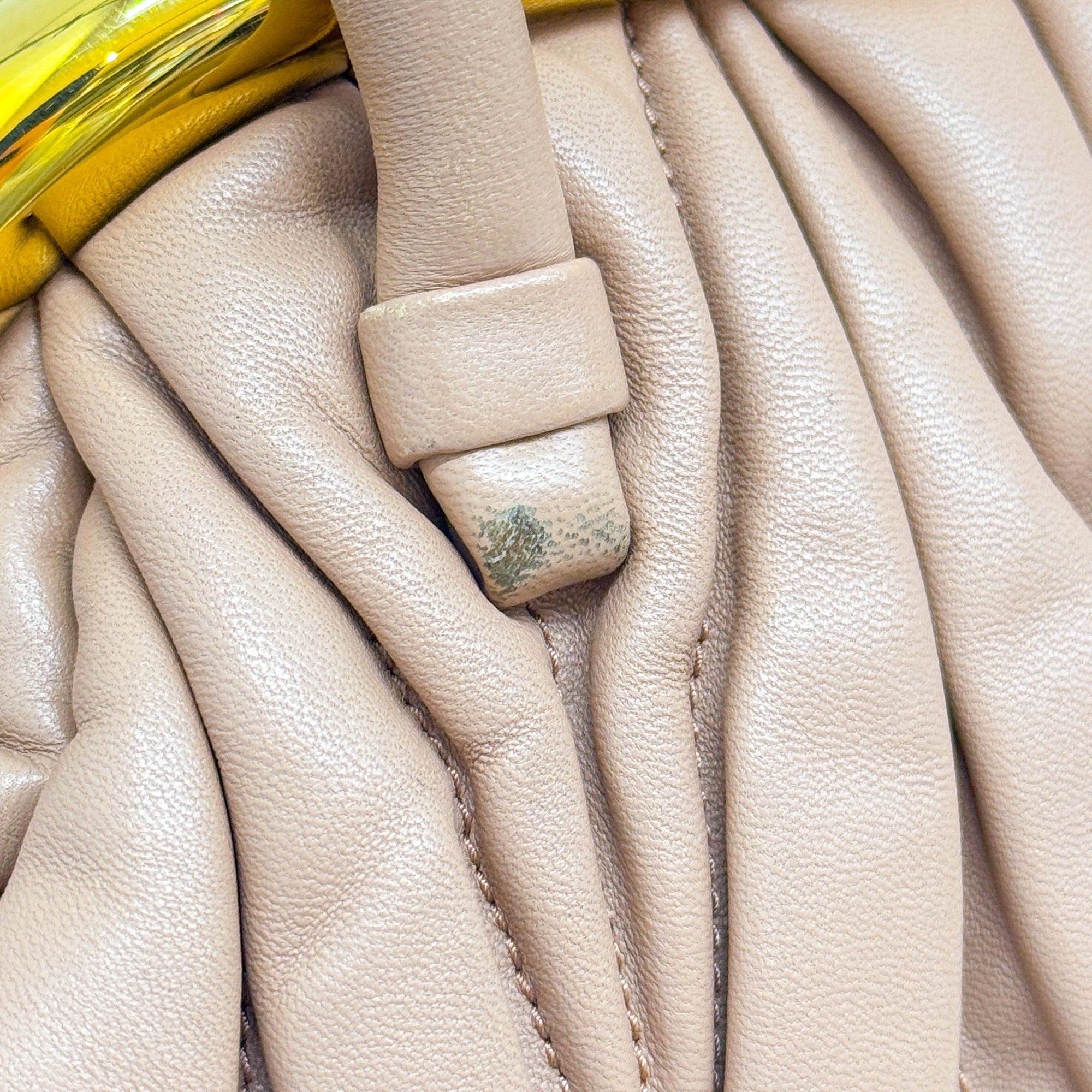 Belle Matelasse Beige Leather Two Way Bag