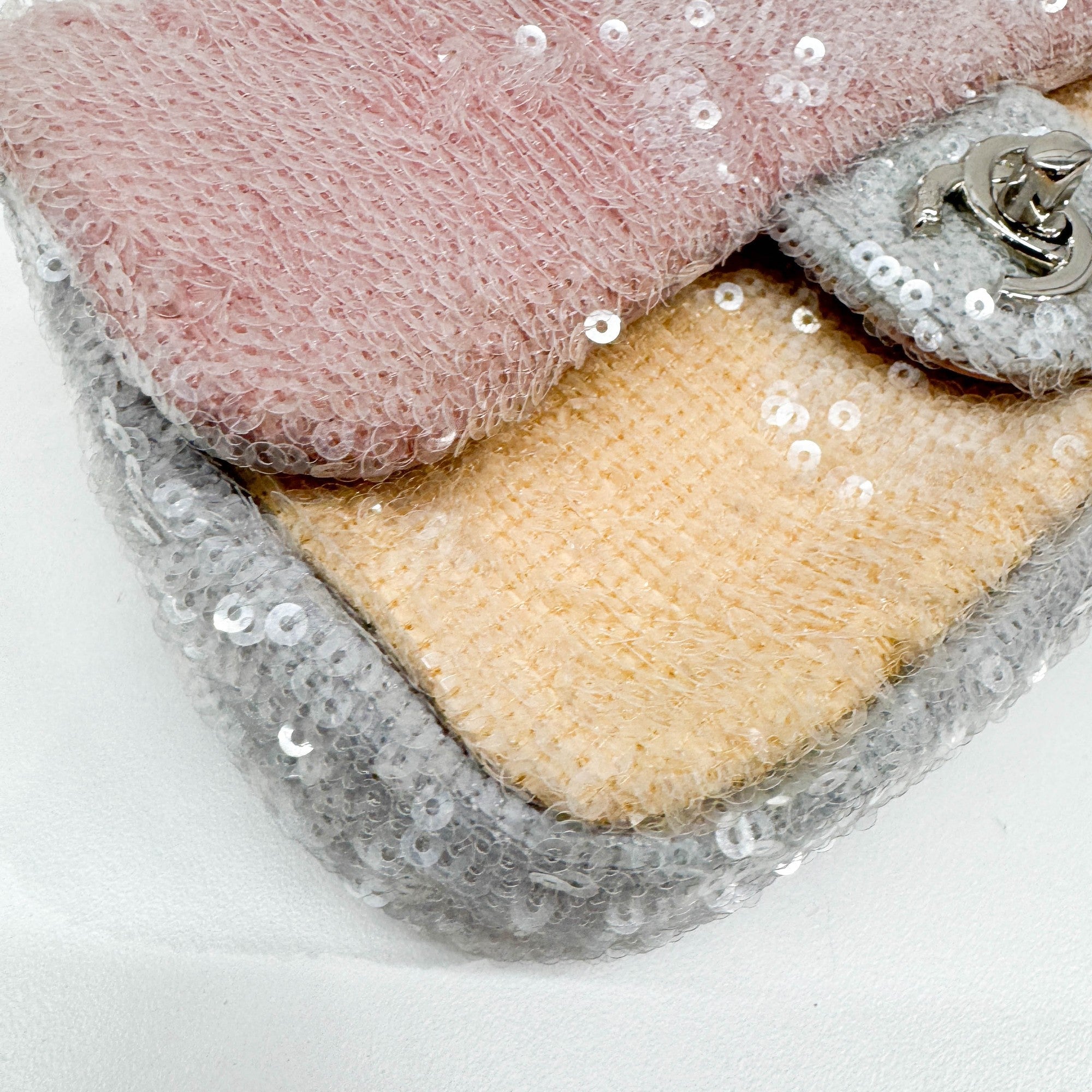 Small Waterfall Timeless Classic Pink Sequin Shoulder Bag