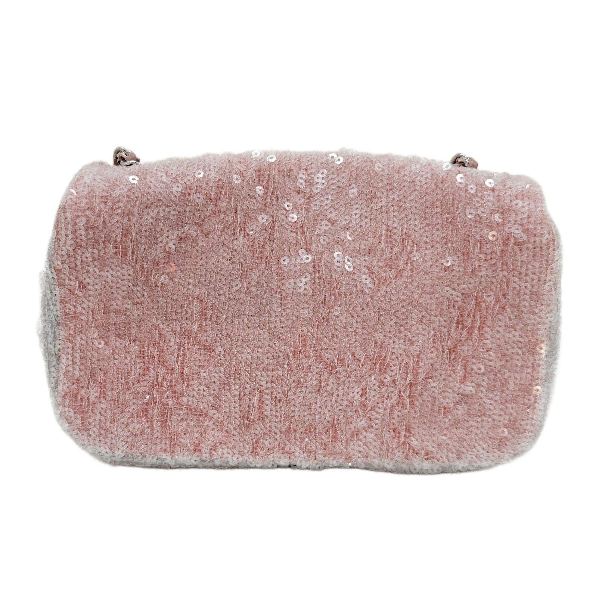 Small Waterfall Timeless Classic Pink Sequin Shoulder Bag