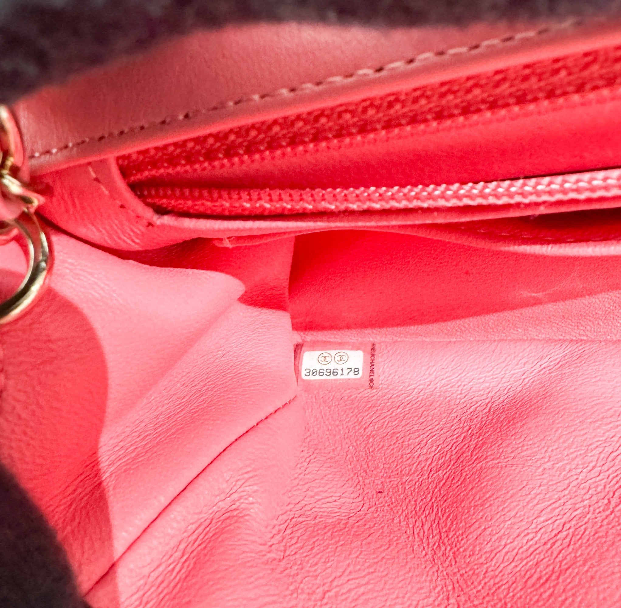 Mini Classic Flap Pink Cotton Shoulder Bag
