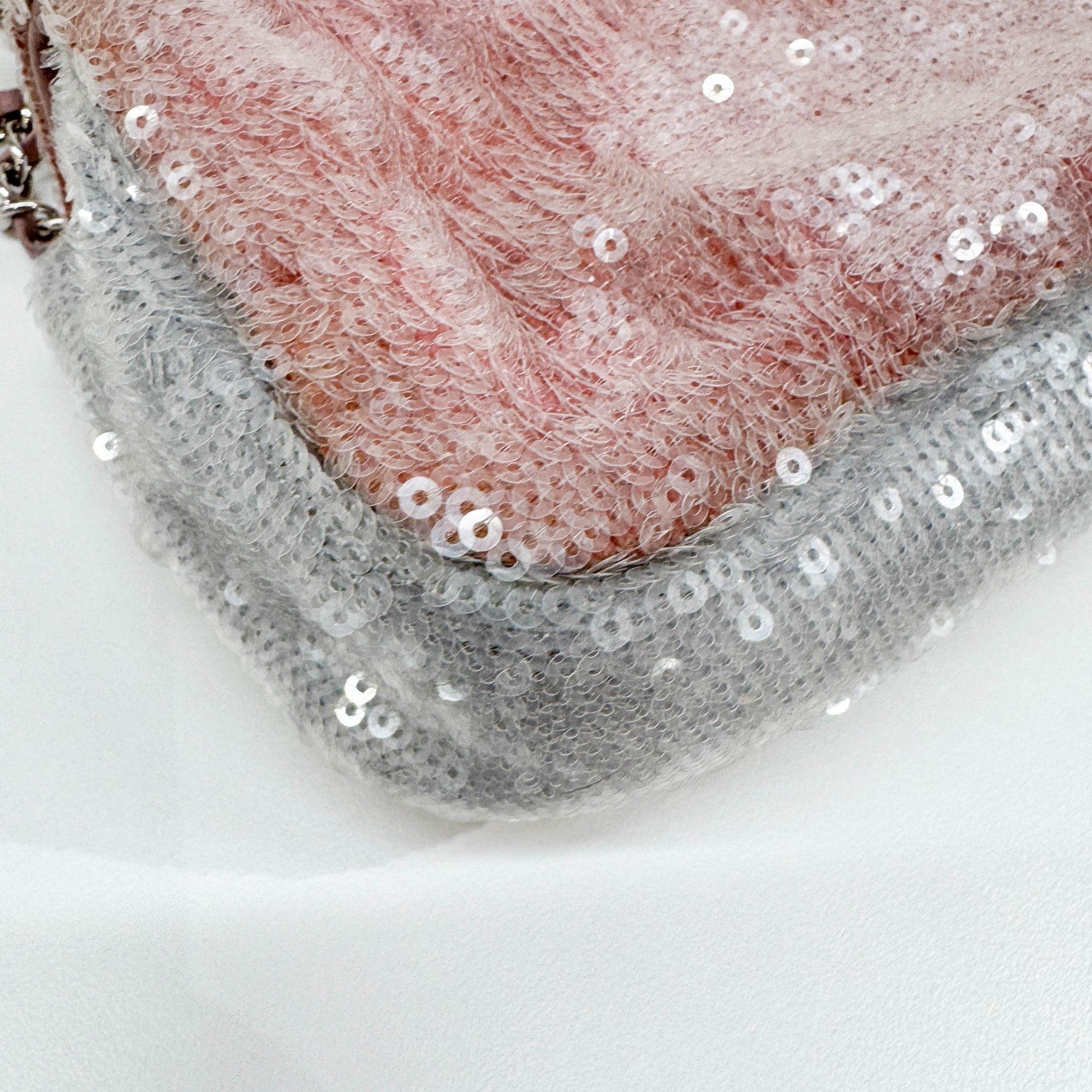 Classic Flap Waterfall Pink Sequin Shoulder Bag
