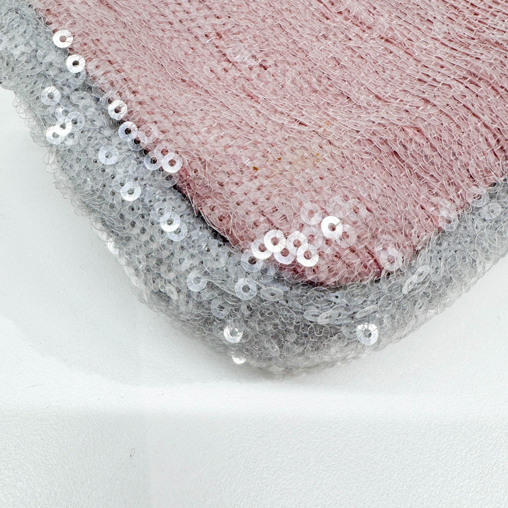 Mini Classic Flap Waterfall Pink Sequin Shoulder Bag