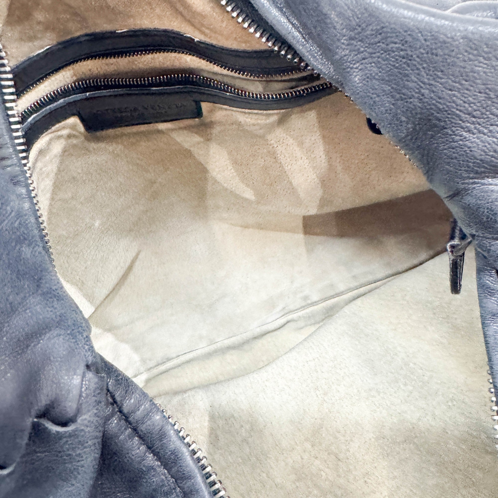 Studded Black Leather Hobo Bag