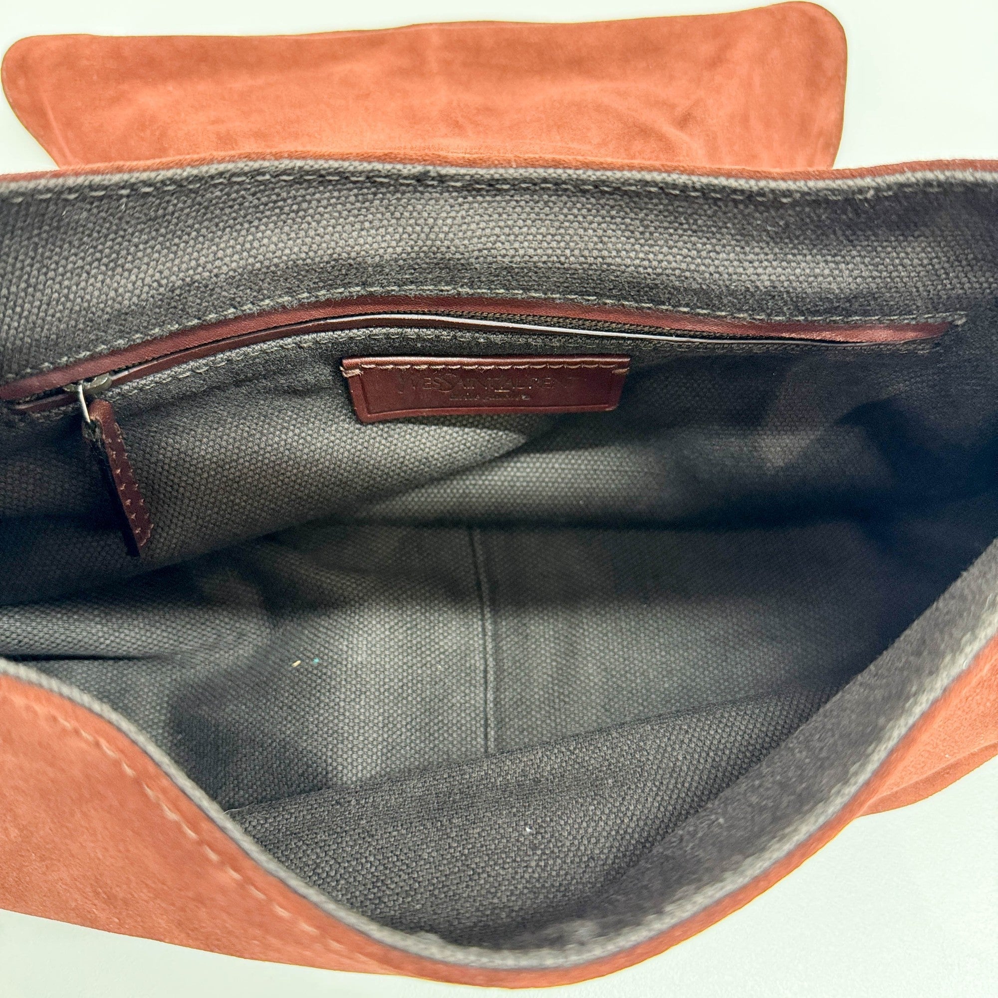 Brown Suede Shoulder Bag