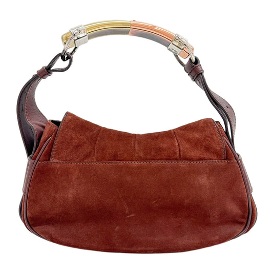 Brown Suede Shoulder Bag