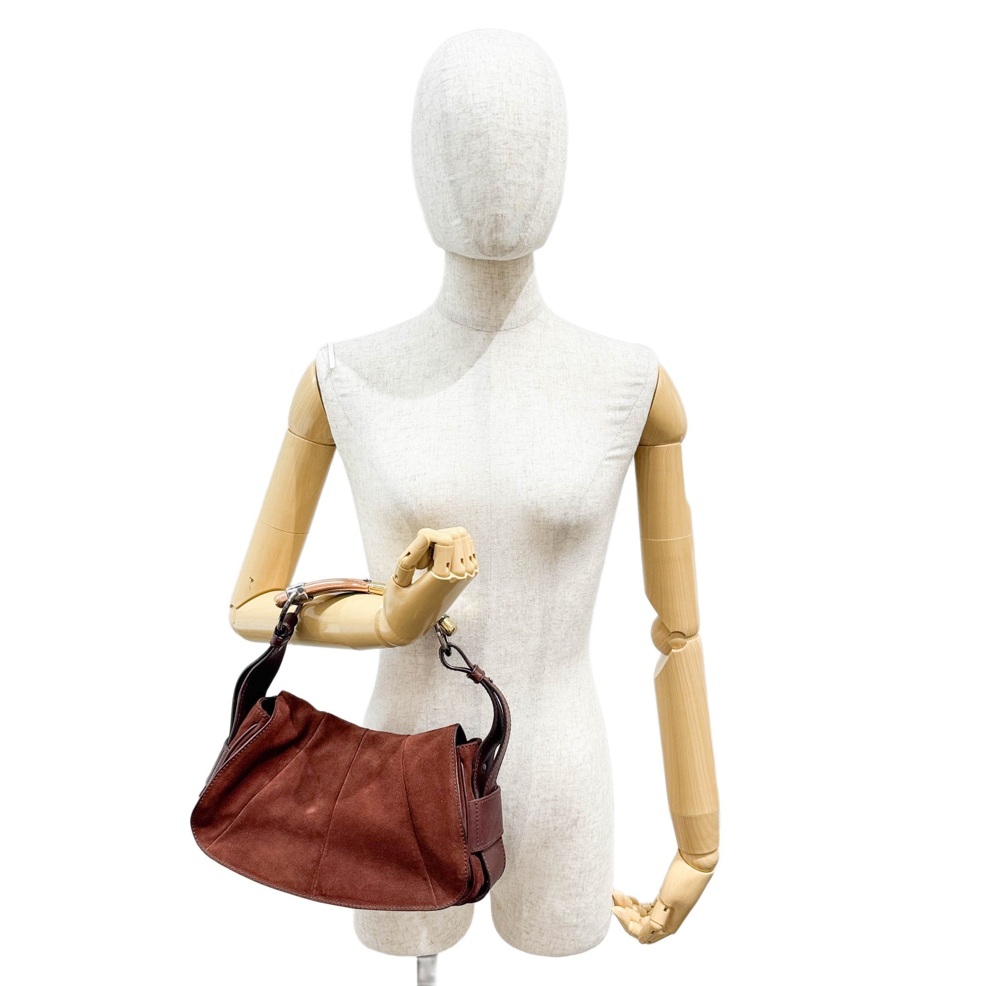 Brown Suede Shoulder Bag