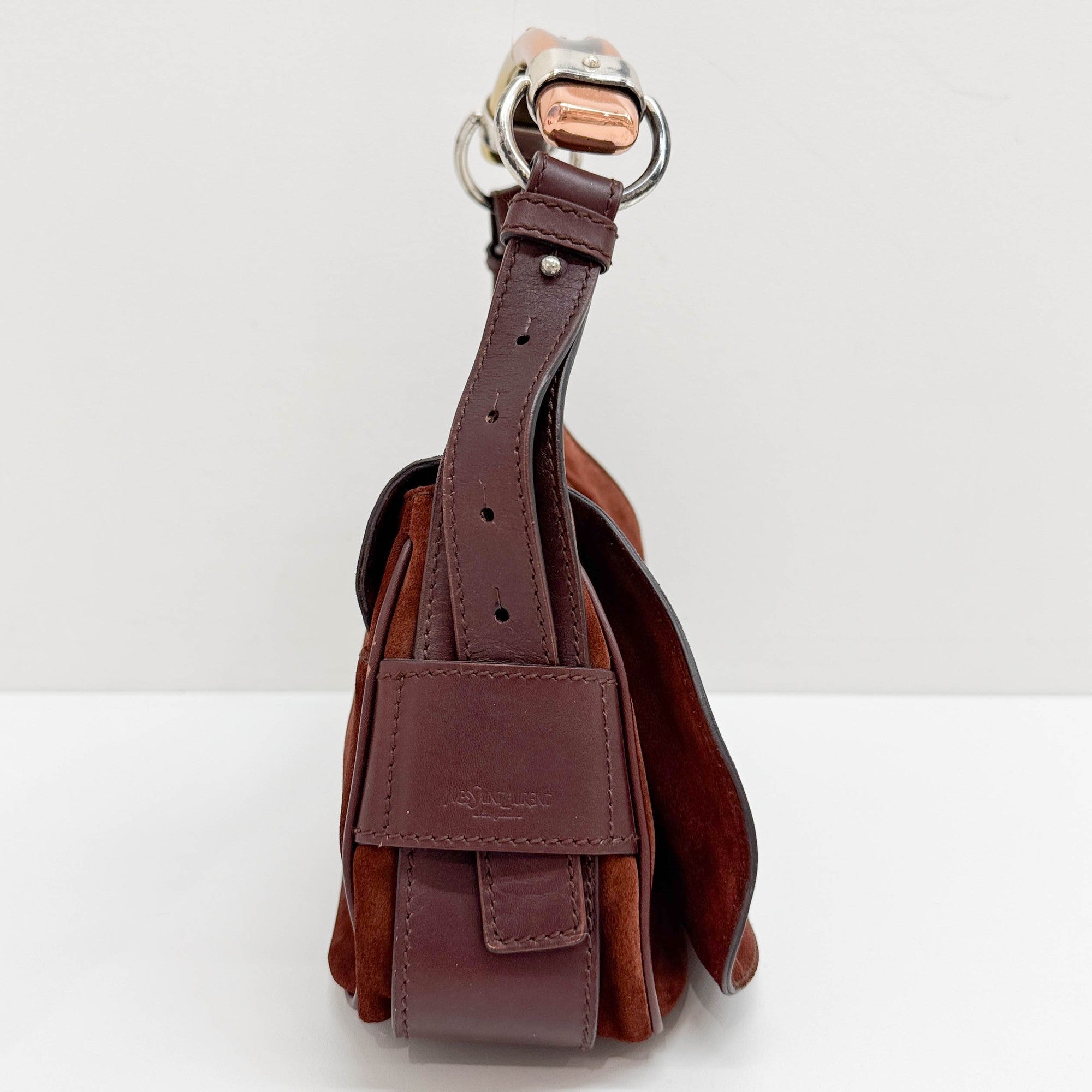 Brown Suede Shoulder Bag