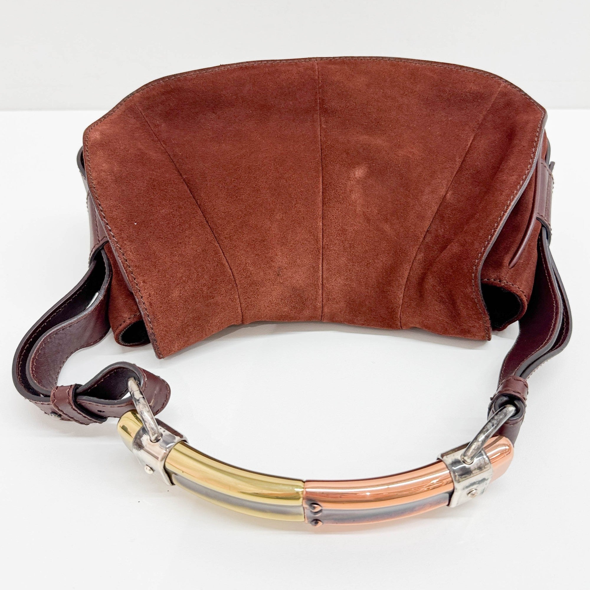 Brown Suede Shoulder Bag