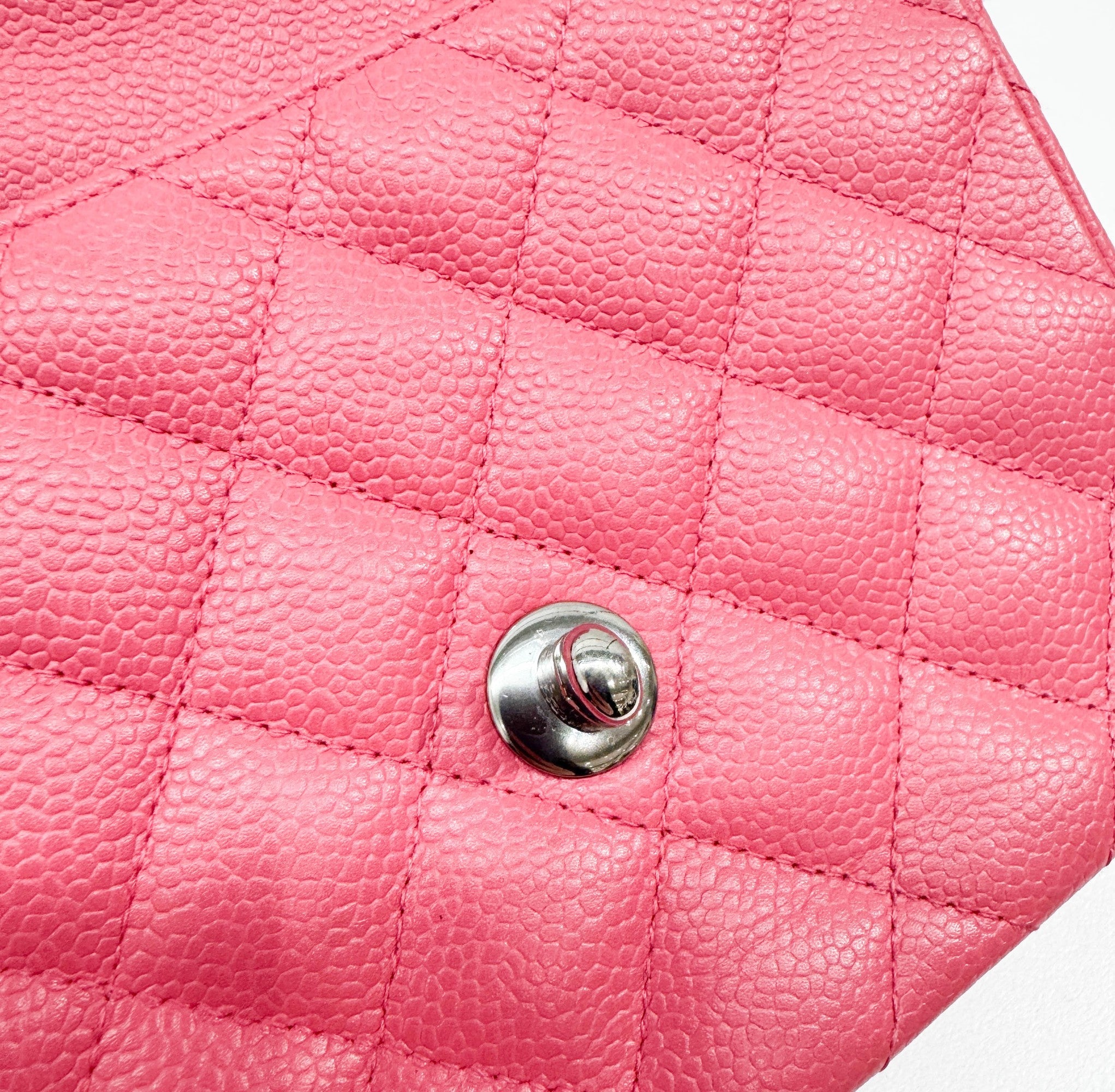 Mini Classic Flap Matelasse Pink Leather Shoulder Bag