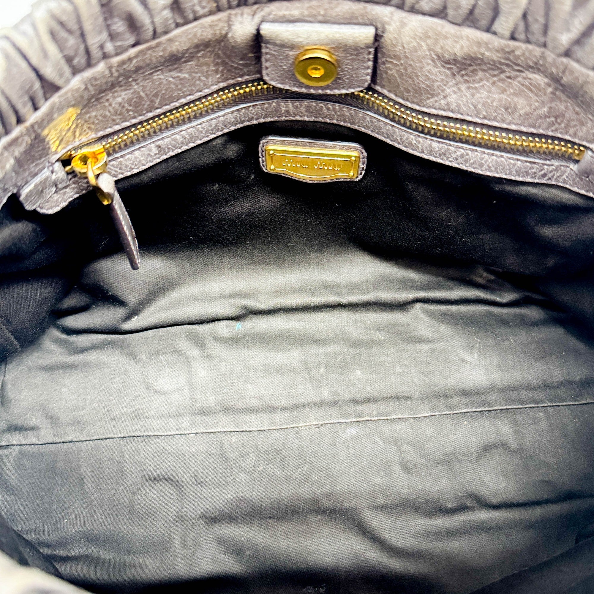 Vitello Gray Leather Two Way Bag