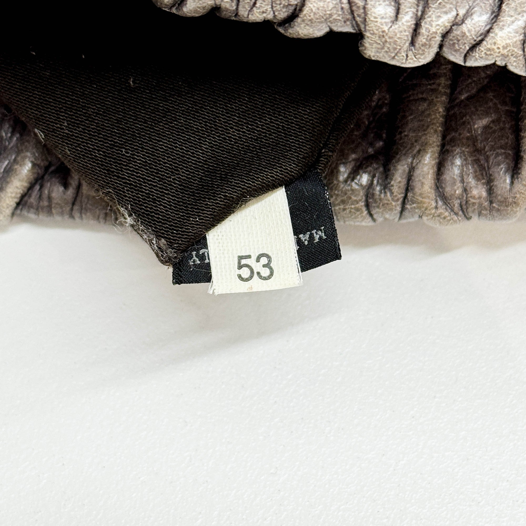 Vitello Gray Leather Two Way Bag